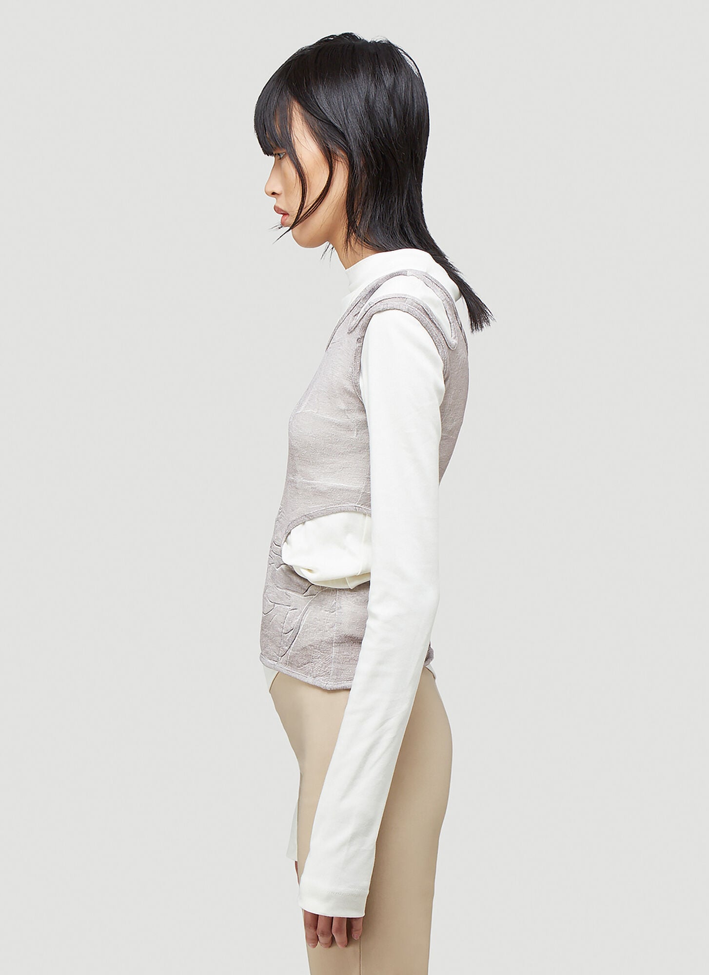  Mainline:rus/fr.ca/de Mainline:rus/fr.ca/de Layered Distressed T-shirt - Frau Tops White S 