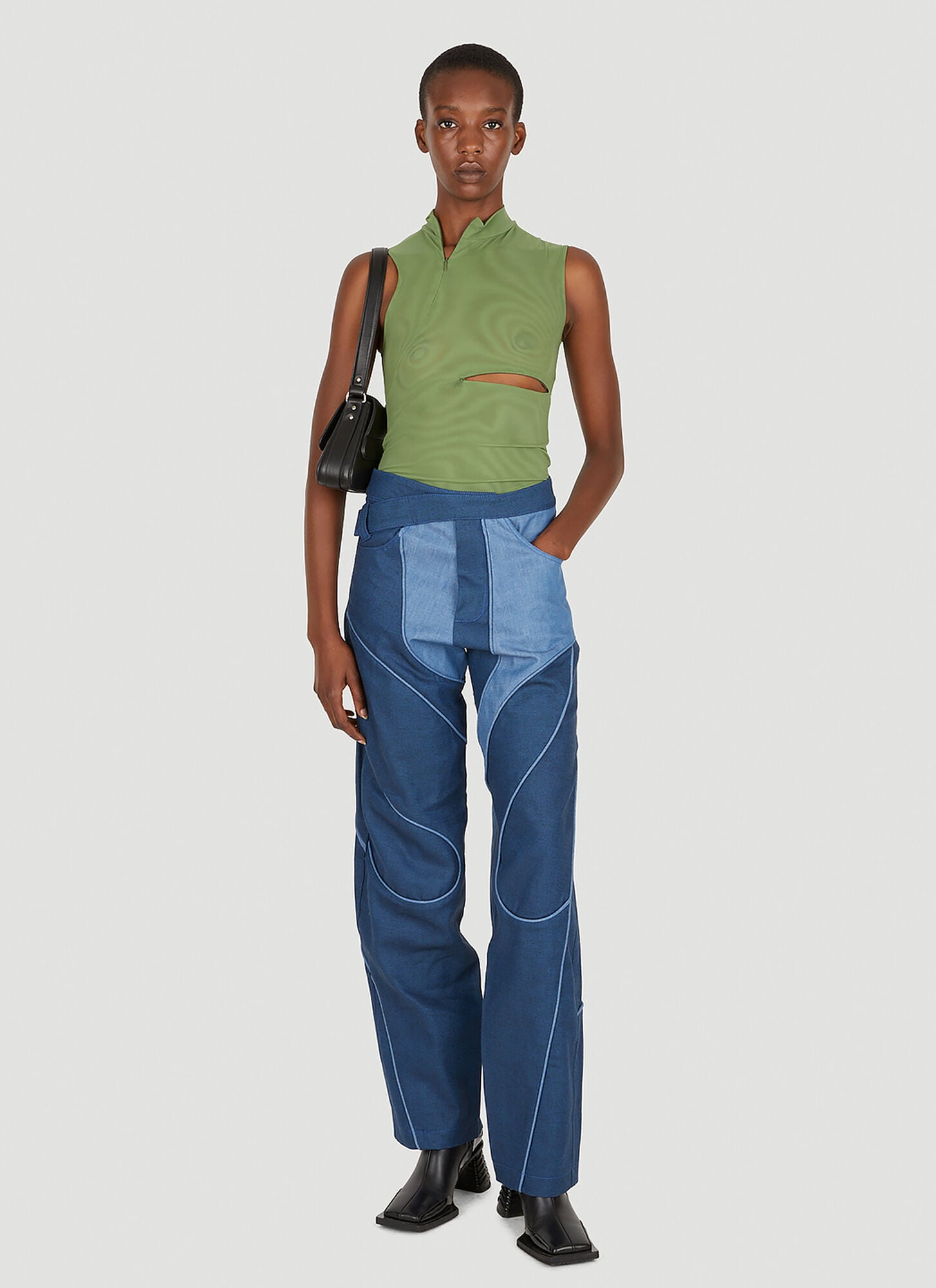  Mainline:rus/fr.ca/de Mainline:rus/fr.ca/de Mesh Zip Top - Frau Tops Green L 