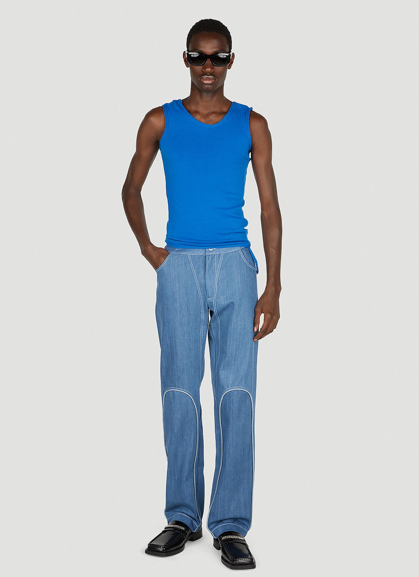 Mainline:rus/fr.ca/de Mainline:rus/fr.ca/de Asymmetric Tank Top -  Tops Blue M 
