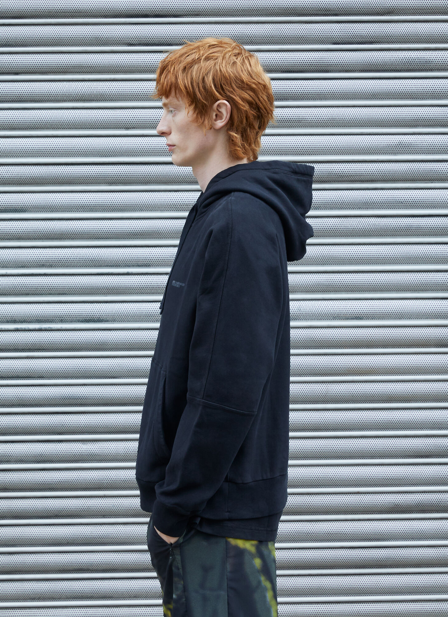 Massimo Osti Studio Massimo Osti Studio Logo Hooded Sweatshirt - Mann Sweatshirts Black S 