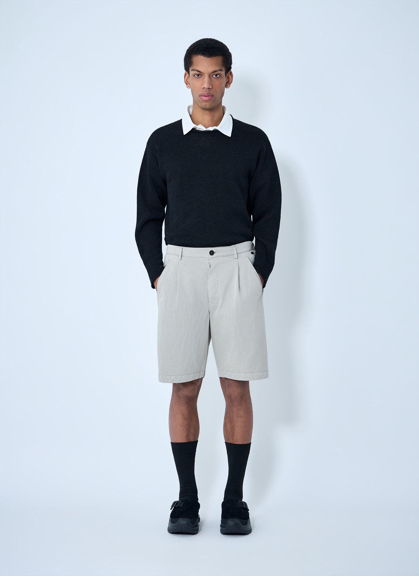 Massimo Osti Studio Massimo Osti Studio Carta Sweater - Mann Strick Black Xl 