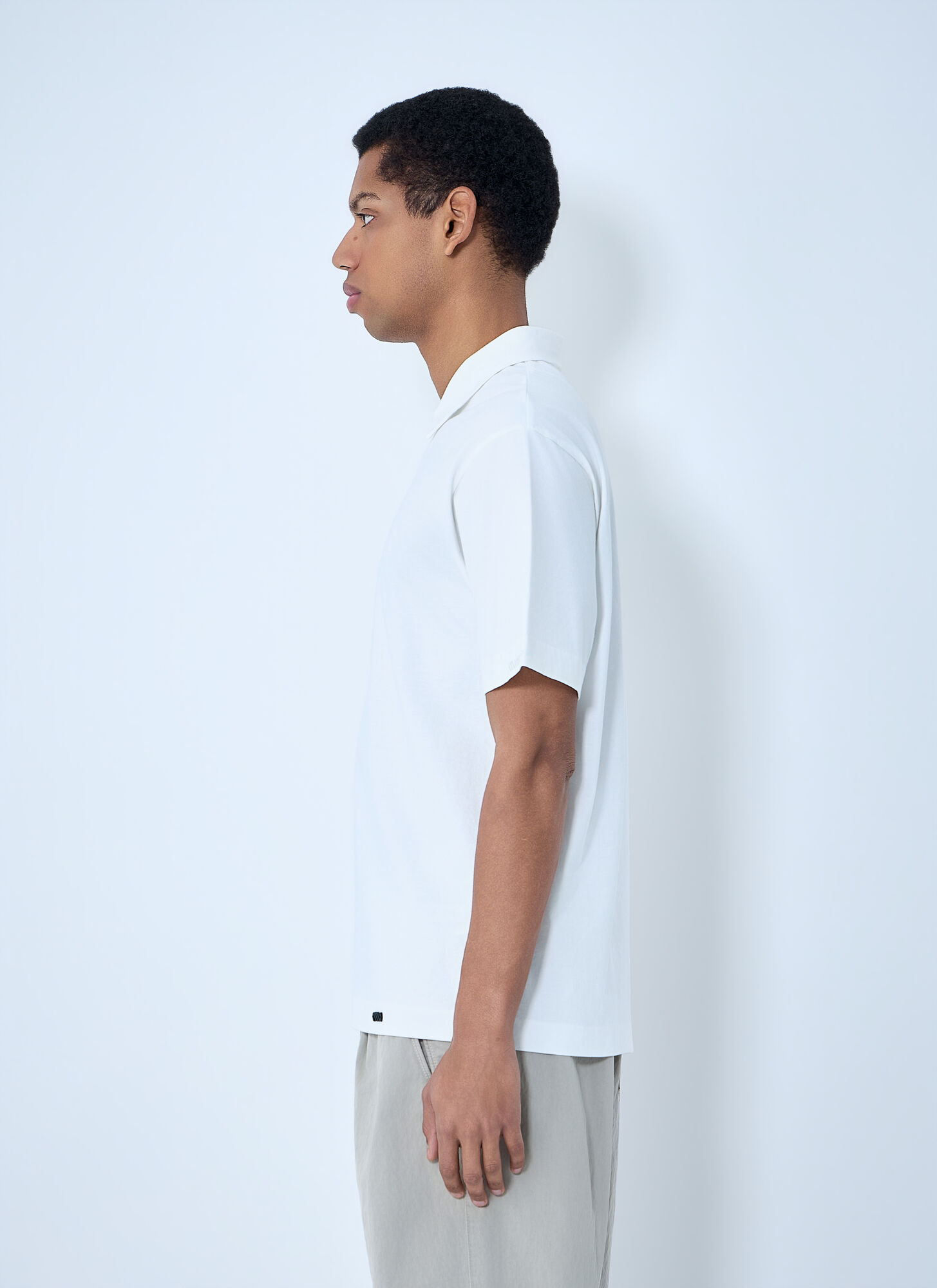 Massimo Osti Studio Massimo Osti Studio Mercerized Jersey Polo Shorts - Mann Polo Shirts White Xl 