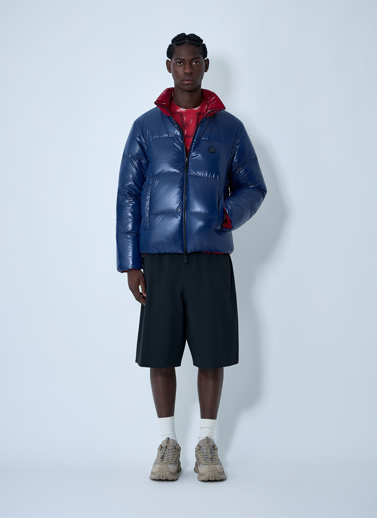  Moncler X A$ap Rocky Moncler X A$ap Rocky Reversible Throttle Short Down Jacket - Mann Jacken Red 3 