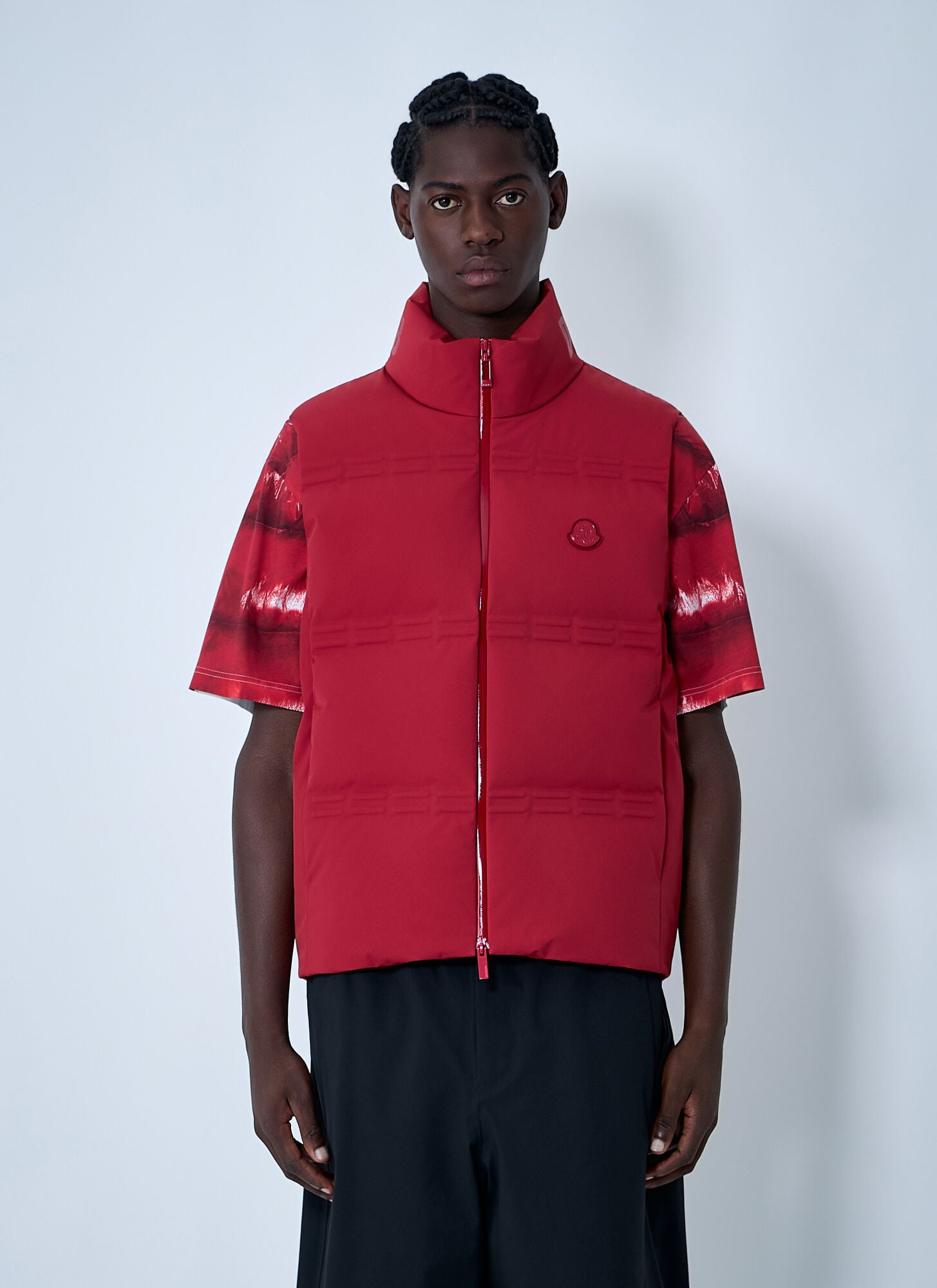 Moncler X A Rocky Men's Red Matte Sparky Vest - Man Jackets 3