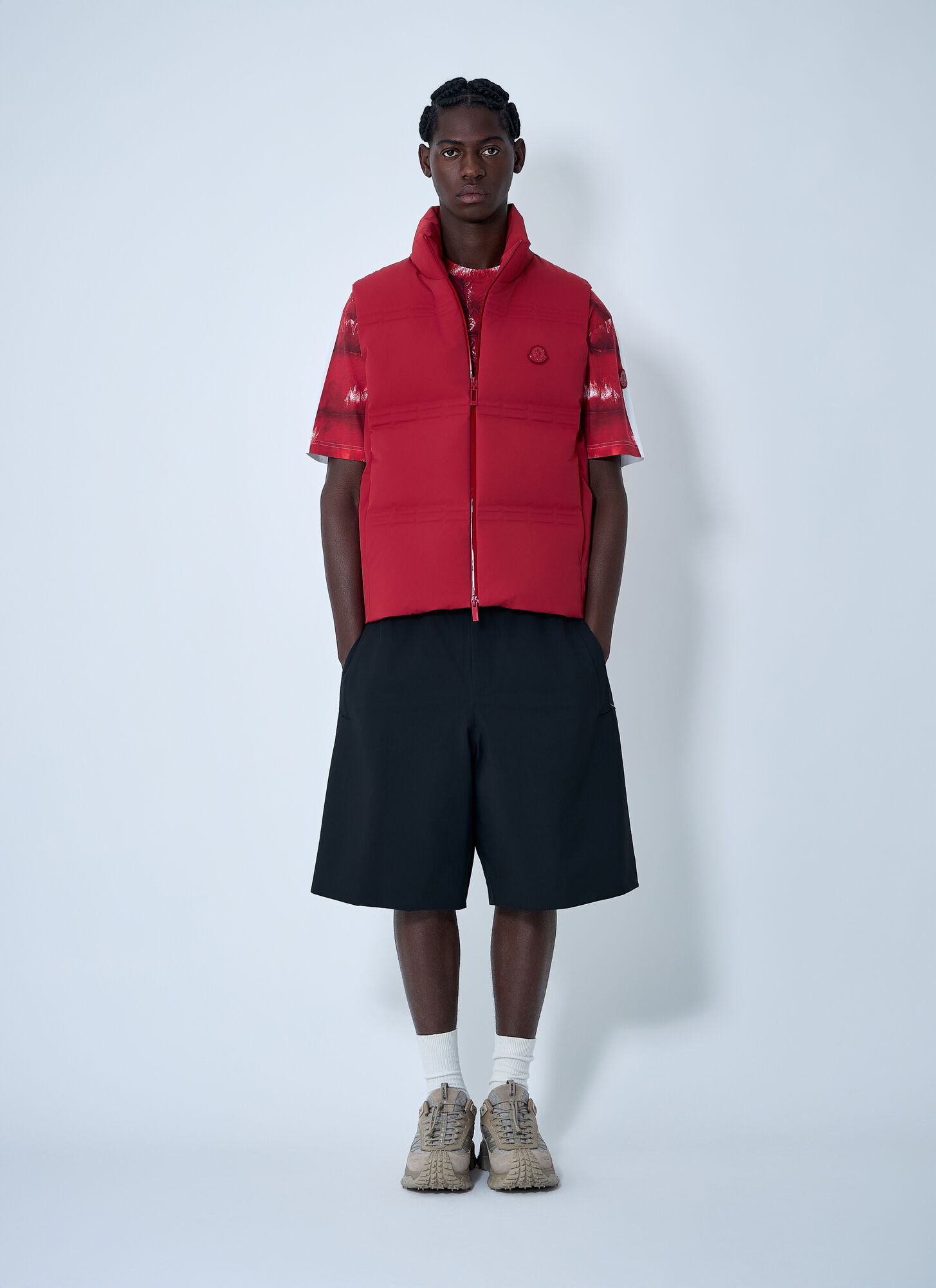  Moncler X A$ap Rocky Moncler X A$ap Rocky Matte Sparky Vest - Man Jackets Red 3 