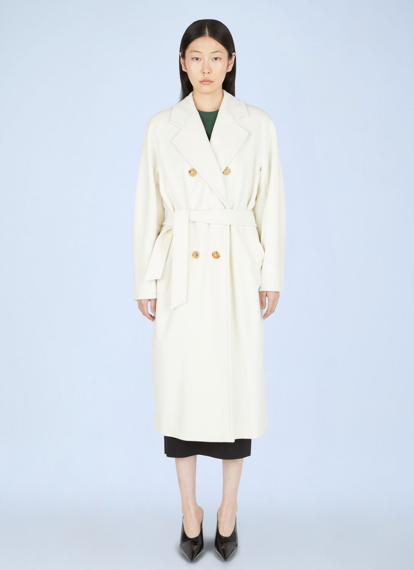 Max Mara Women's White Madame 101801 Coat - Woman Coats It - 36