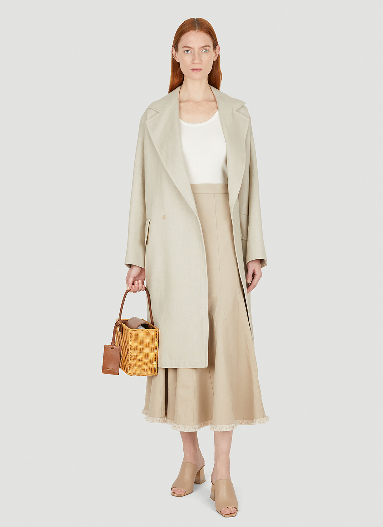  Max Mara Max Mara Mescal Double Breasted Coat - Frau Mäntel Beige It - 38 