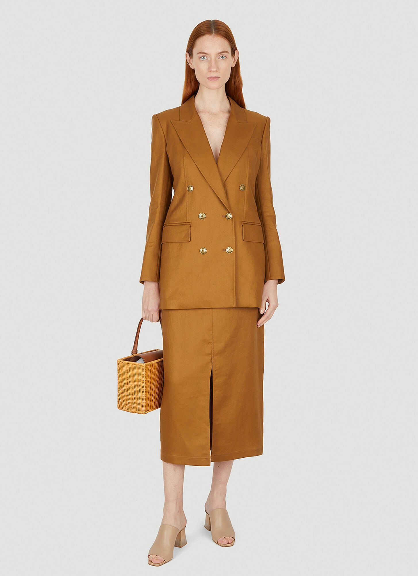  Max Mara Max Mara Verace Double Breasted Blazer - Frau Blazers Brown It - 42 