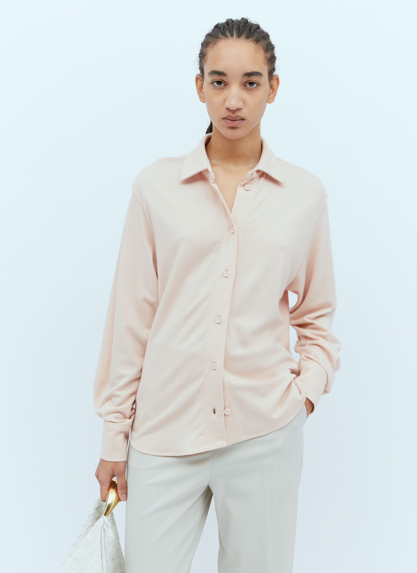 Max Mara Women's Pink Wool Shirt - Woman Shirts It - 42