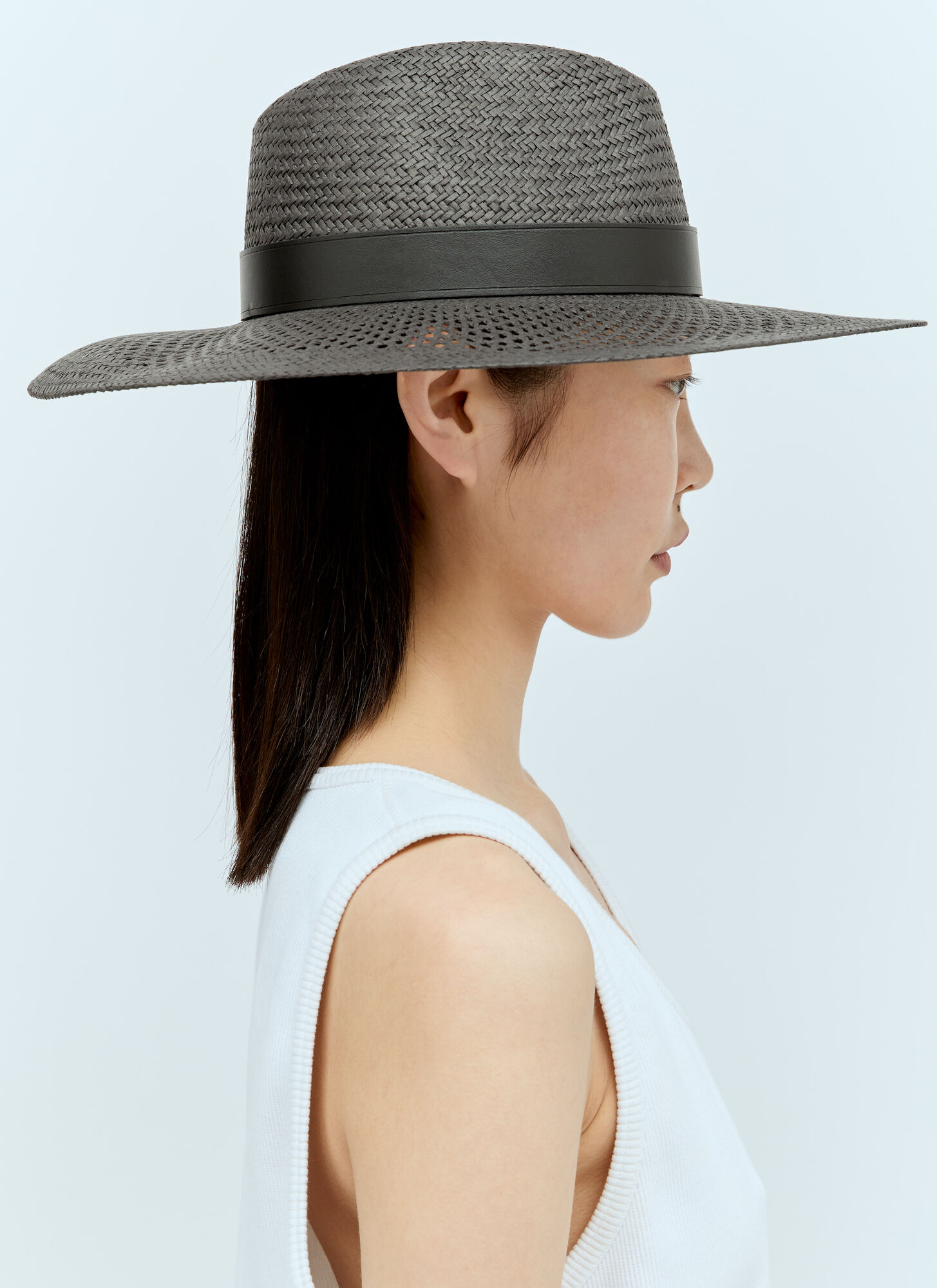 Max Mara Max Mara Paper Yarn Hat - Woman Hats Black 58　マックスマーラ ペーパーヤーンハット - 女性用帽子 ブラック 58