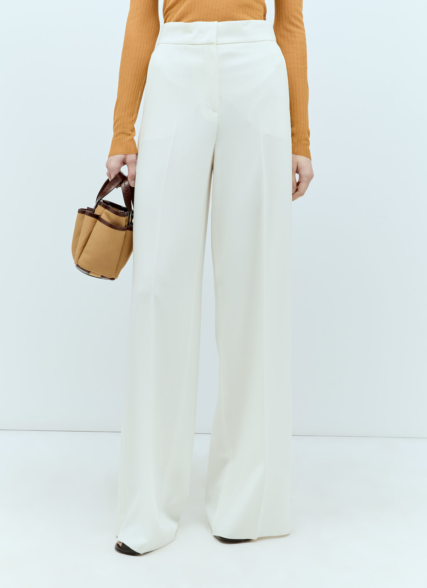 Max Mara Women's White Cady Tuxedo Pants - Woman Pants It - 44