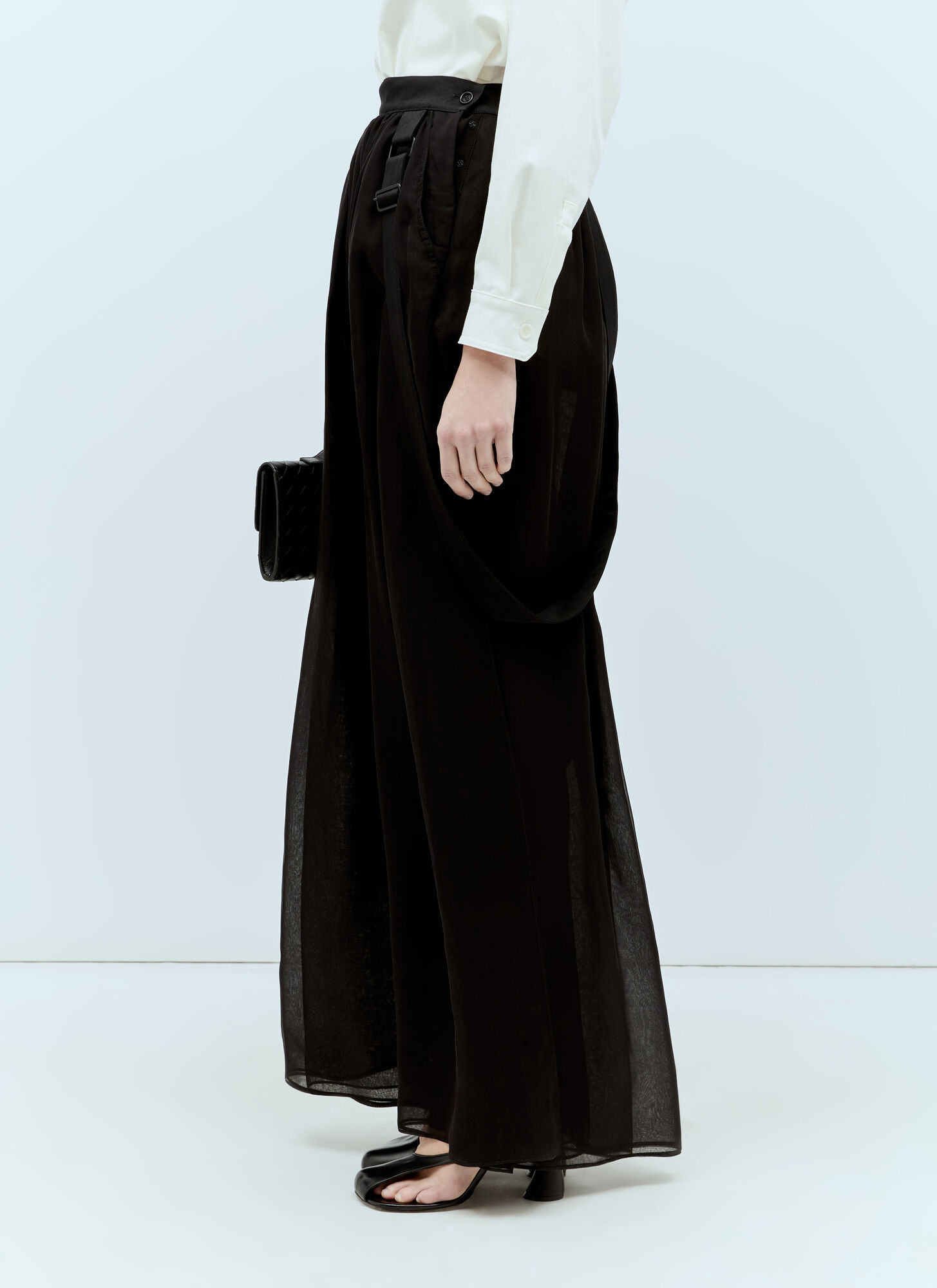  Max Mara Max Mara Silk Chiffon Maxi Skirt - Frau Röcke Black It - 42 
