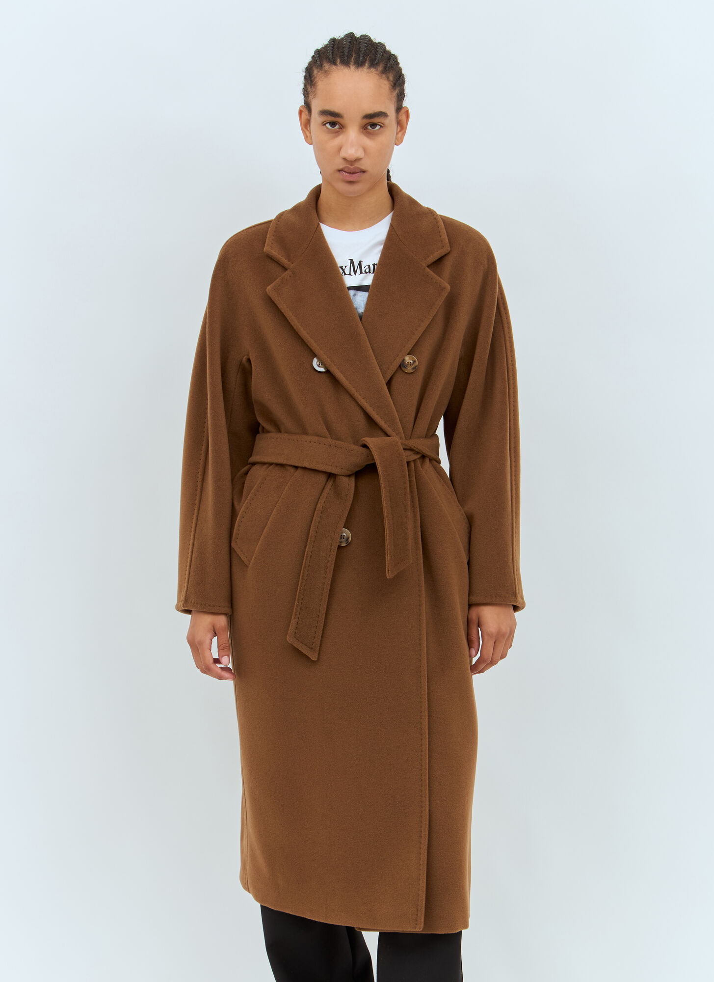 Max Mara Women's Brown Madame 101801 Coat - Woman Coats It - 44