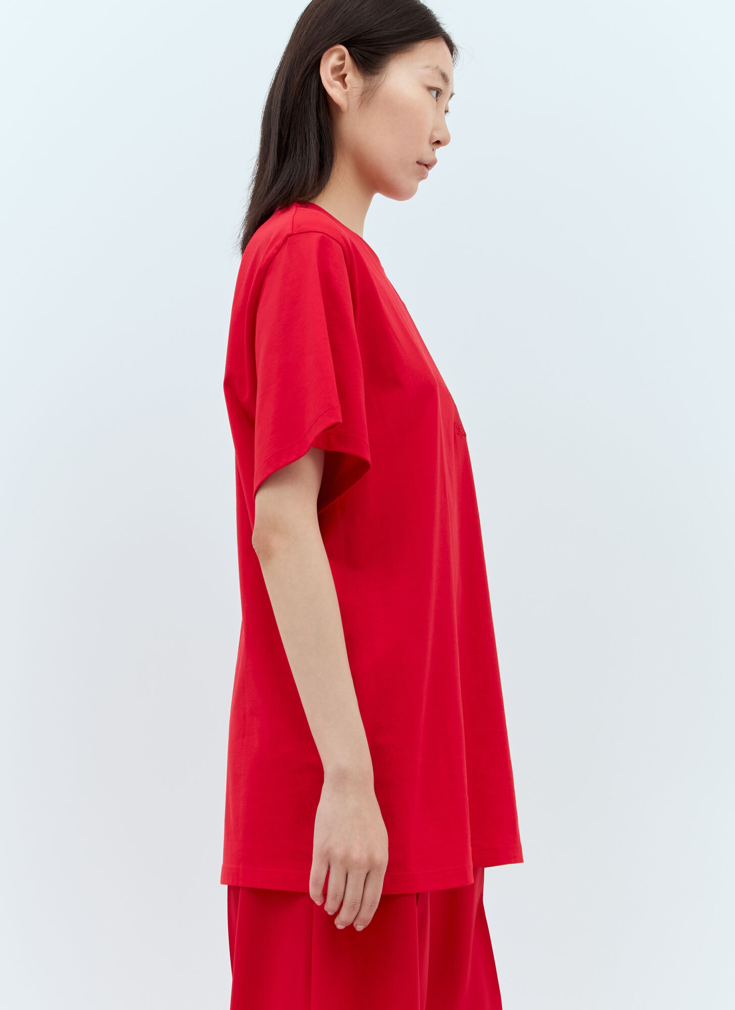  Max Mara Max Mara Logo Embroidery T-shirt - Frau T-shirts Red S 