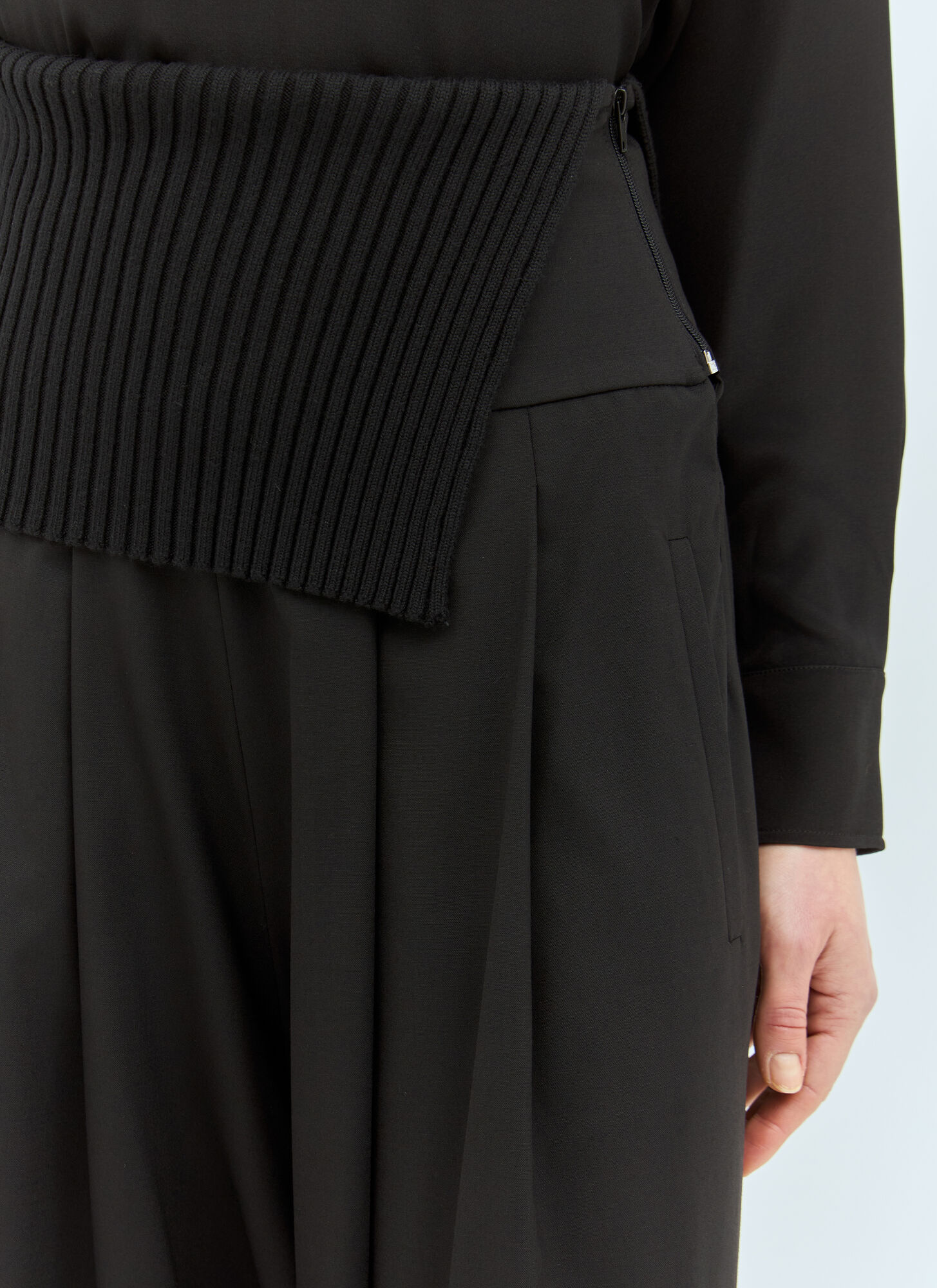  Max Mara Max Mara Long Stretch Wool Pants - Frau Hosen Black It - 36 