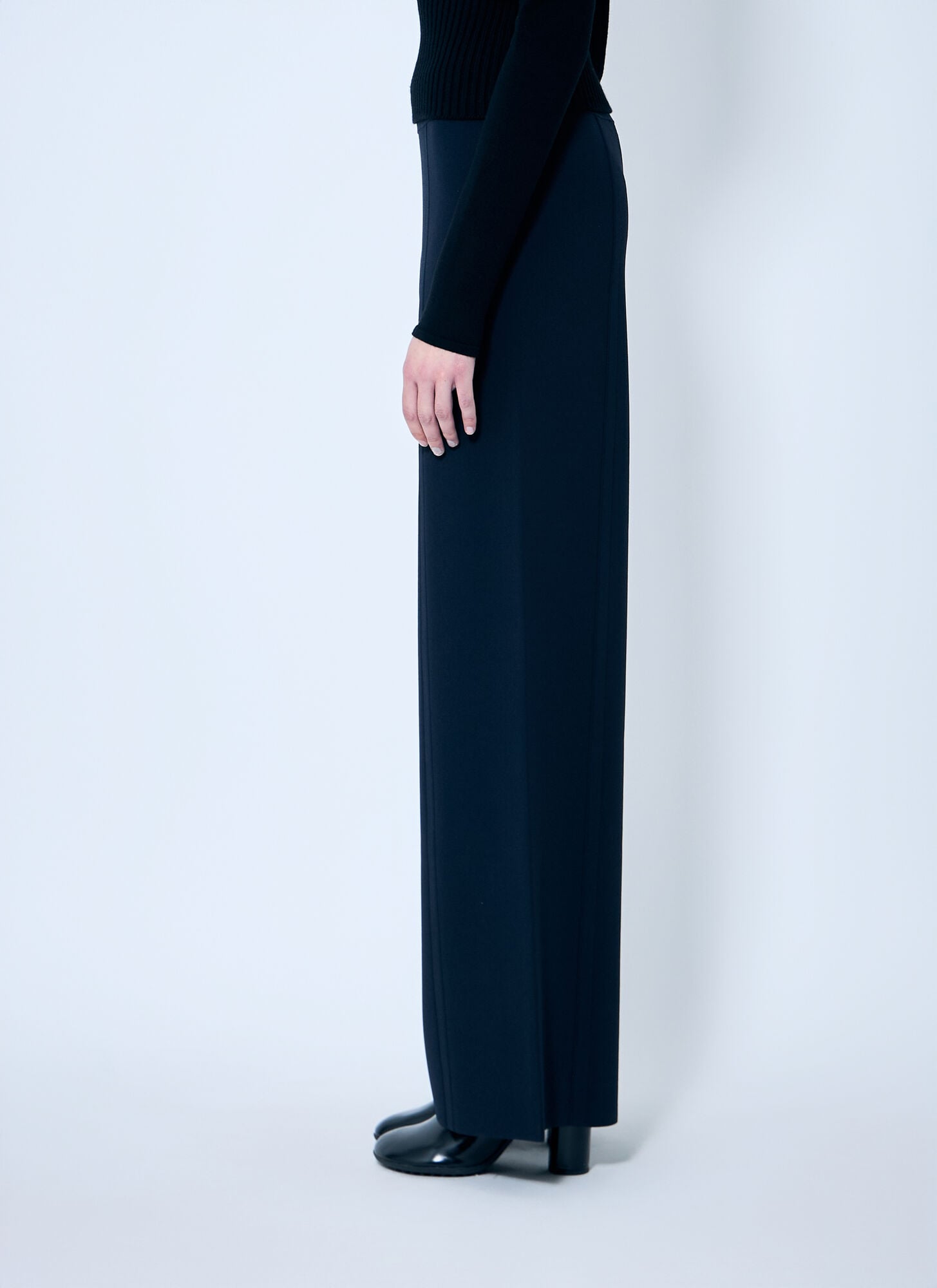  Max Mara Max Mara Knit Wide Leg Pants - Frau Hosen Navy Xs 
