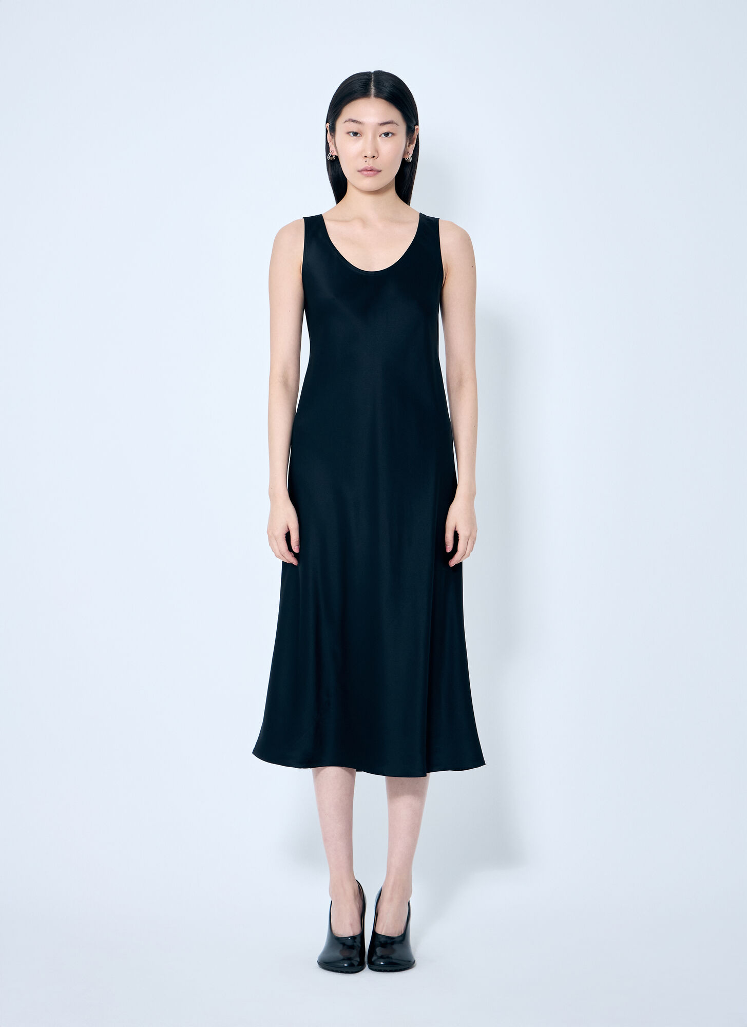 Max Mara Women's Black Silk Midi Dress - Woman Dresses It - 42