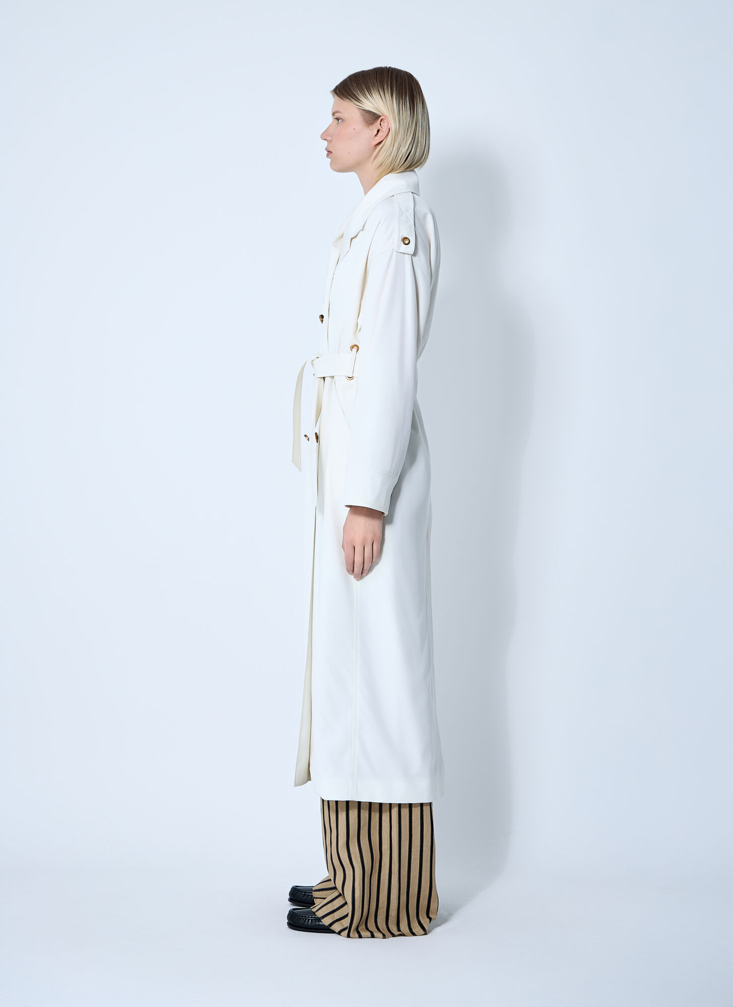  Max Mara Max Mara Water-repellent Garbardine Trench Coach - Frau Mäntel White It - 40 