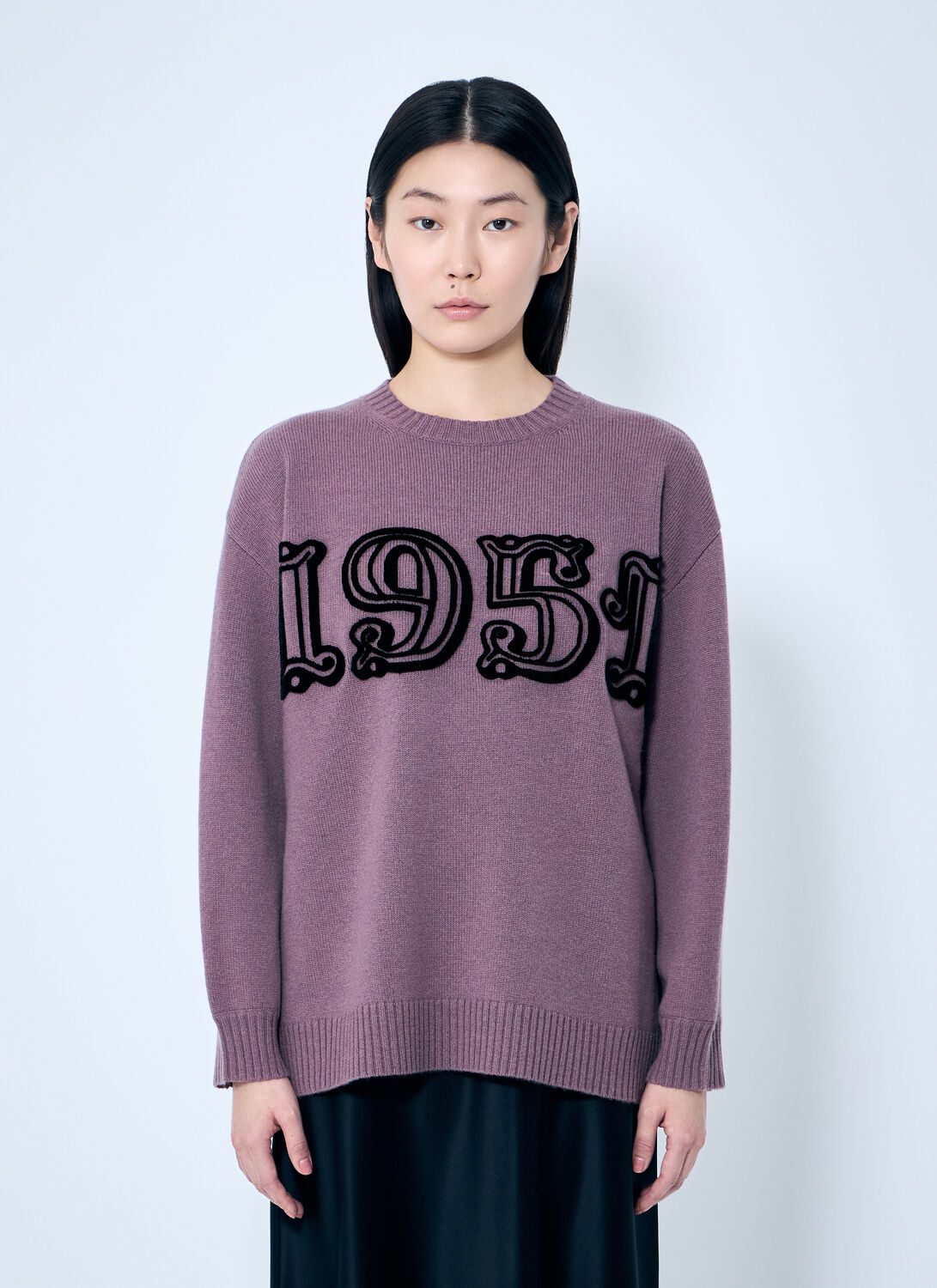 Shop Max Mara Oversized Wool And Cashmere Sweater In Purple