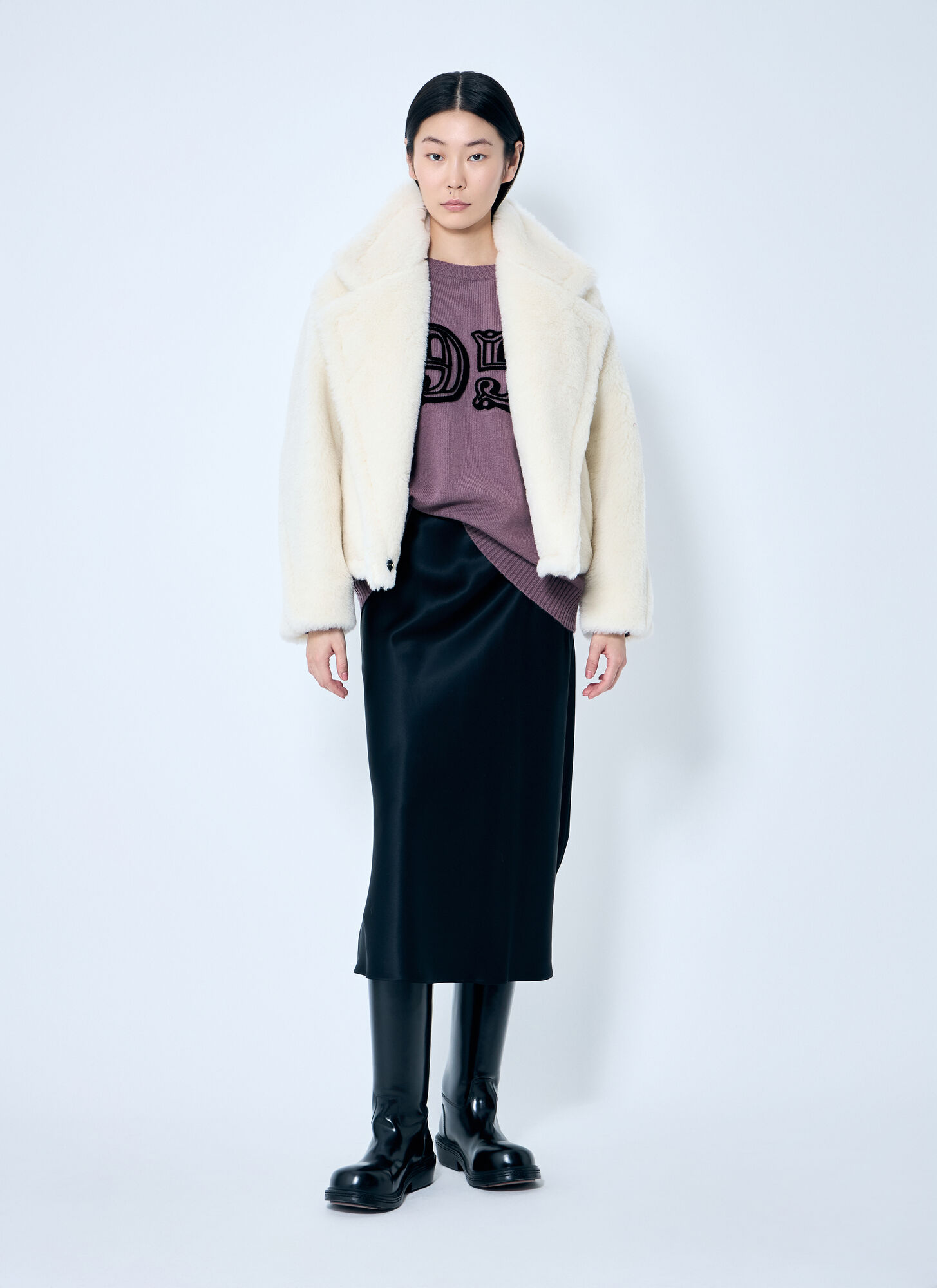  Max Mara Max Mara Oversized Wool And Cashmere Sweater - Frau Strick Purple S 