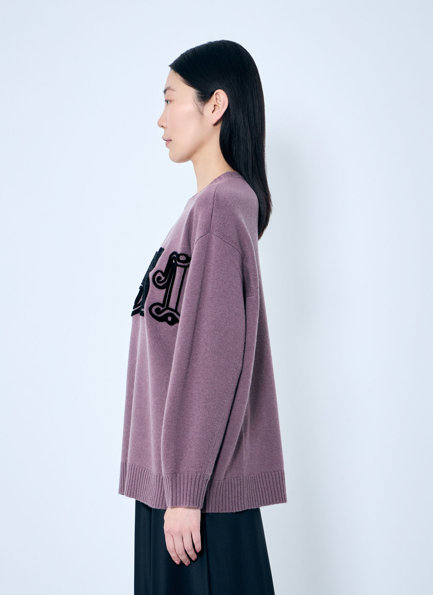  Max Mara Max Mara Oversized Wool And Cashmere Sweater - Frau Strick Purple S 