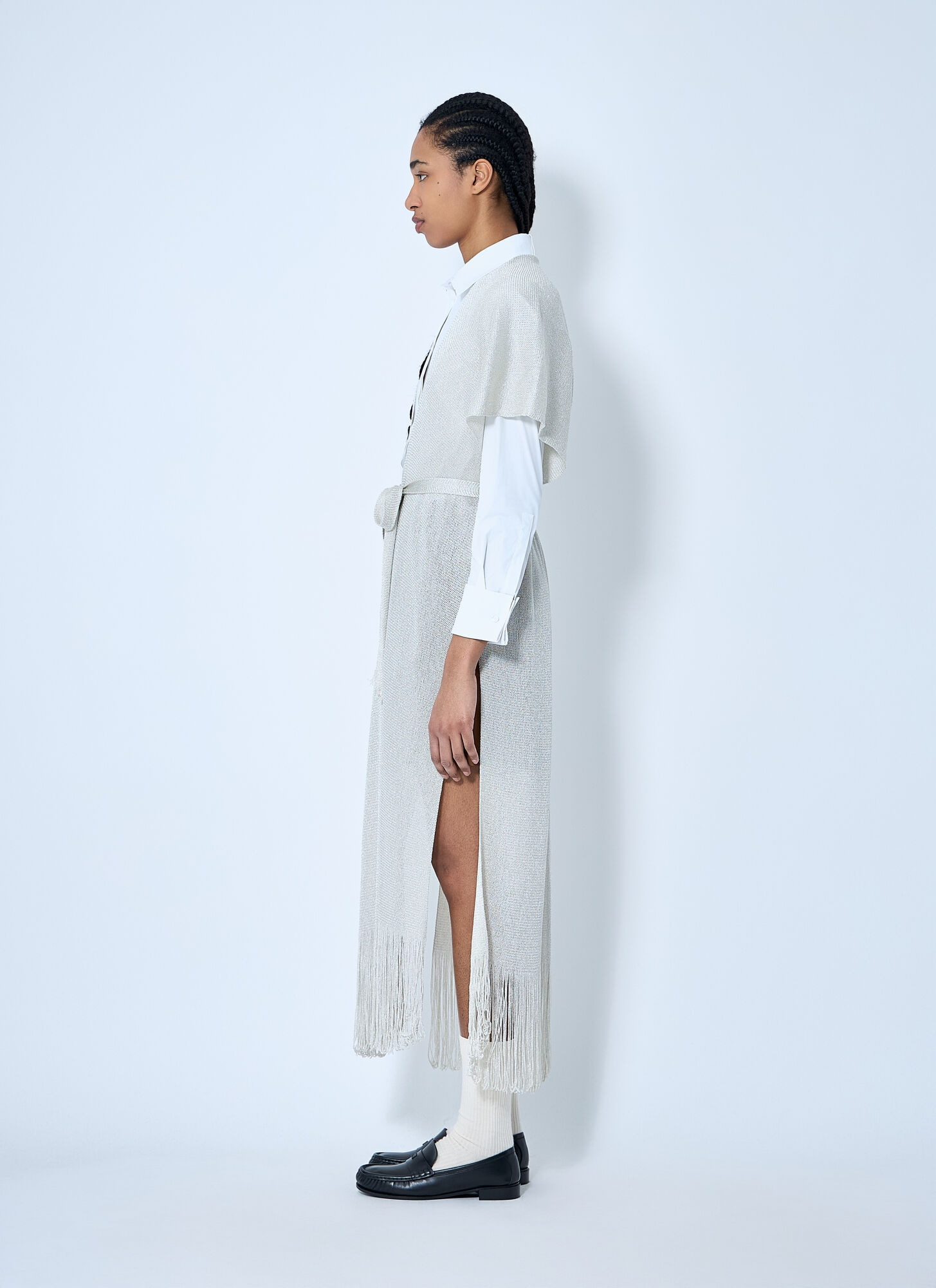  Max Mara Max Mara Belted Knit Cardigan - Frau Tops White One Size 