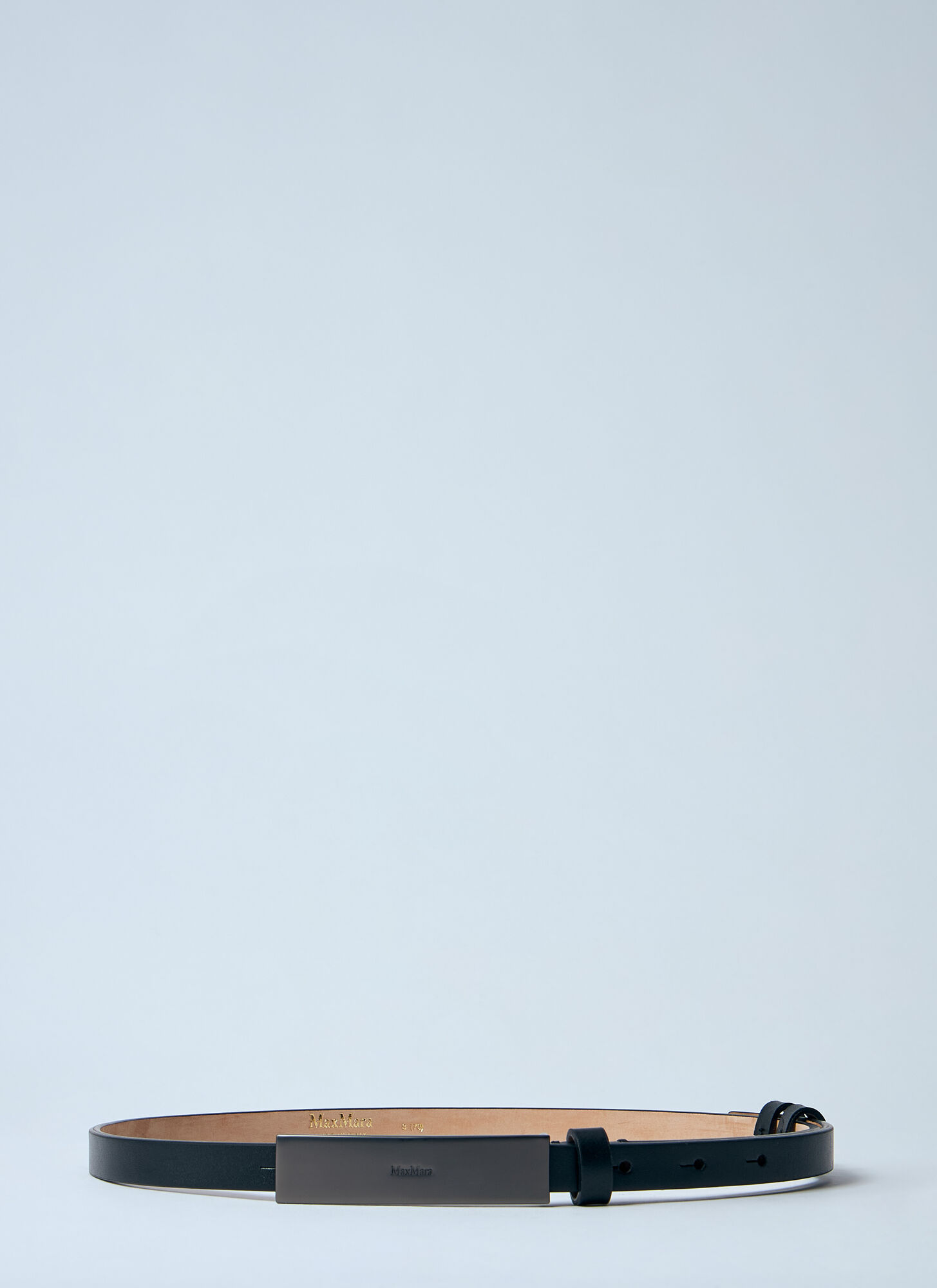  Max Mara Max Mara Logo Plaque Belt - Frau Gürtel Black S 