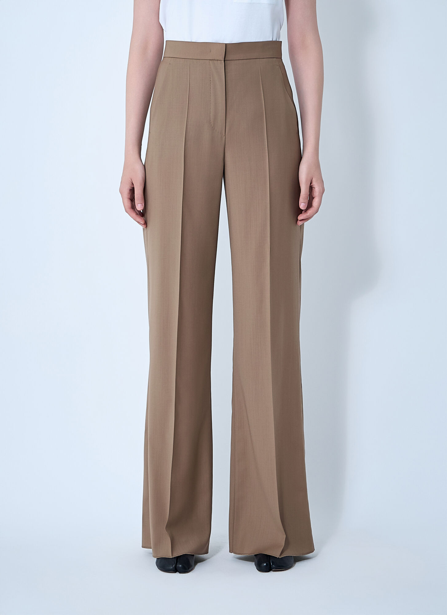 Max Mara 羊毛长裤 - Female 长裤 Brown It - 40