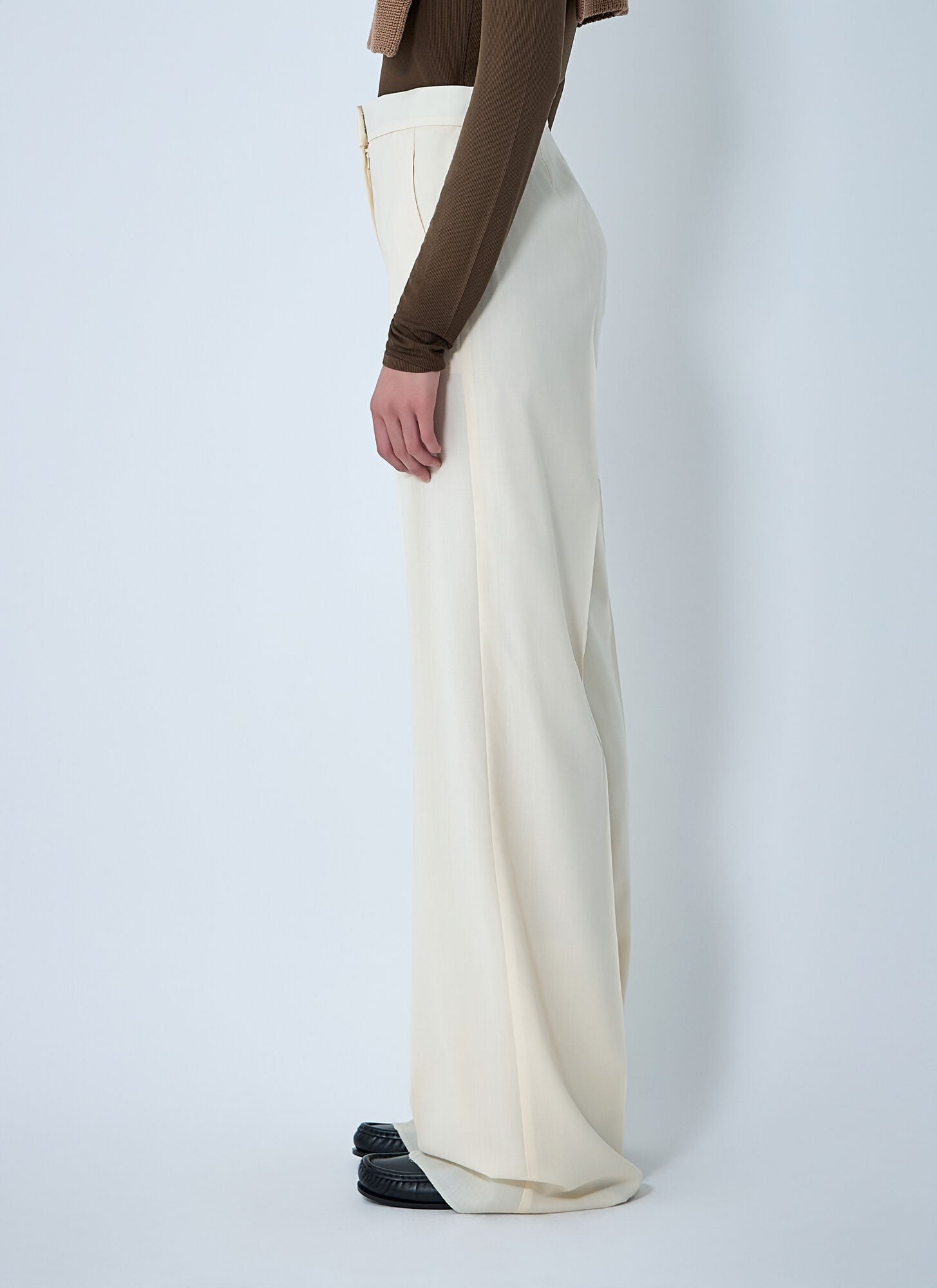  Max Mara Max Mara Tailored Wool Pants - Frau Hosen Ivory It - 40 