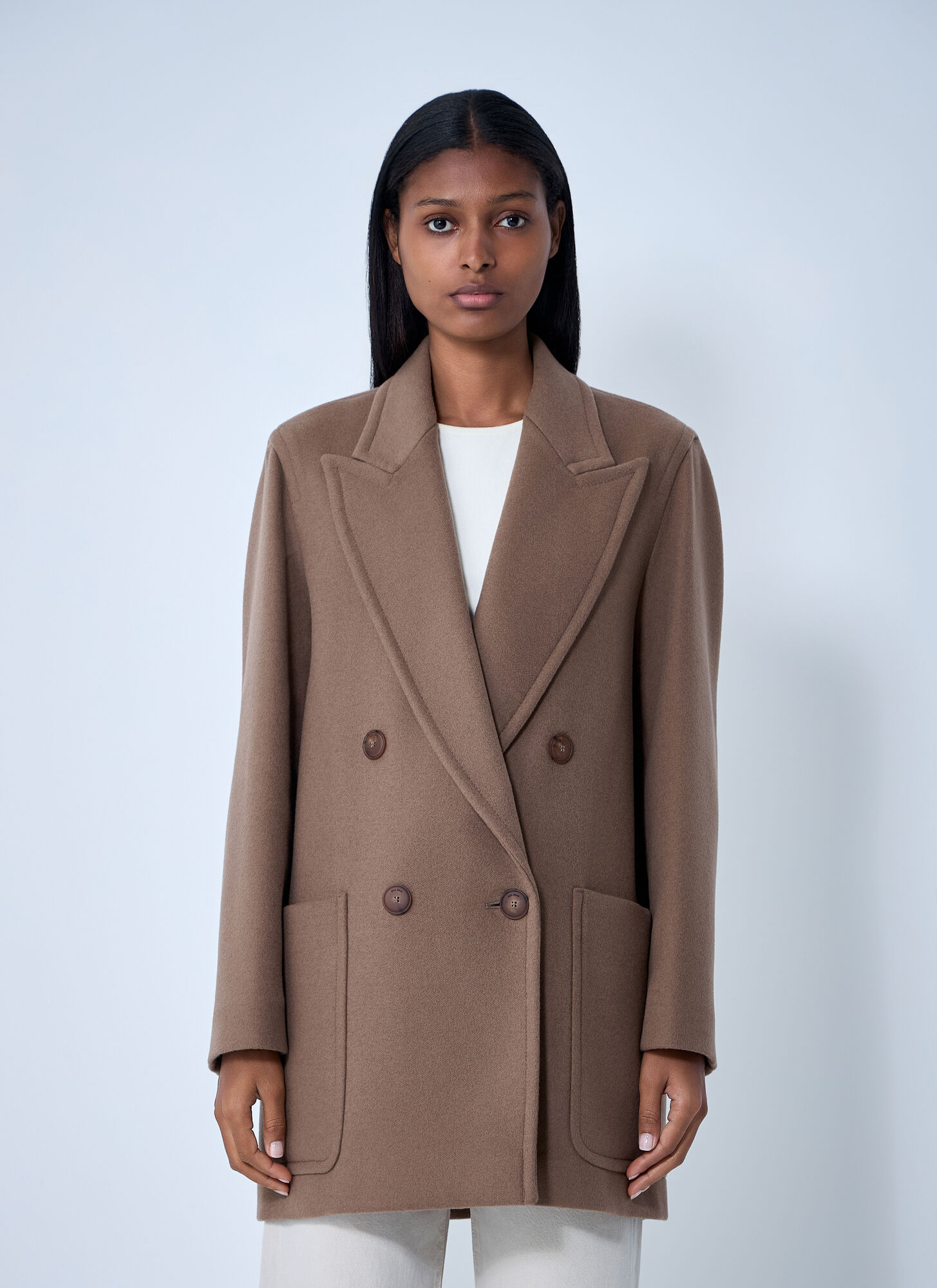 Max Mara Deletta Short Coat - Woman Coats Brown It - 46