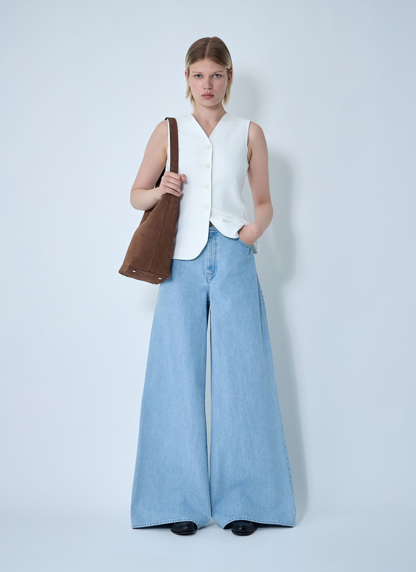  Max Mara Max Mara Denim Jeans - Frau Jeans Light Blue It - 42 
