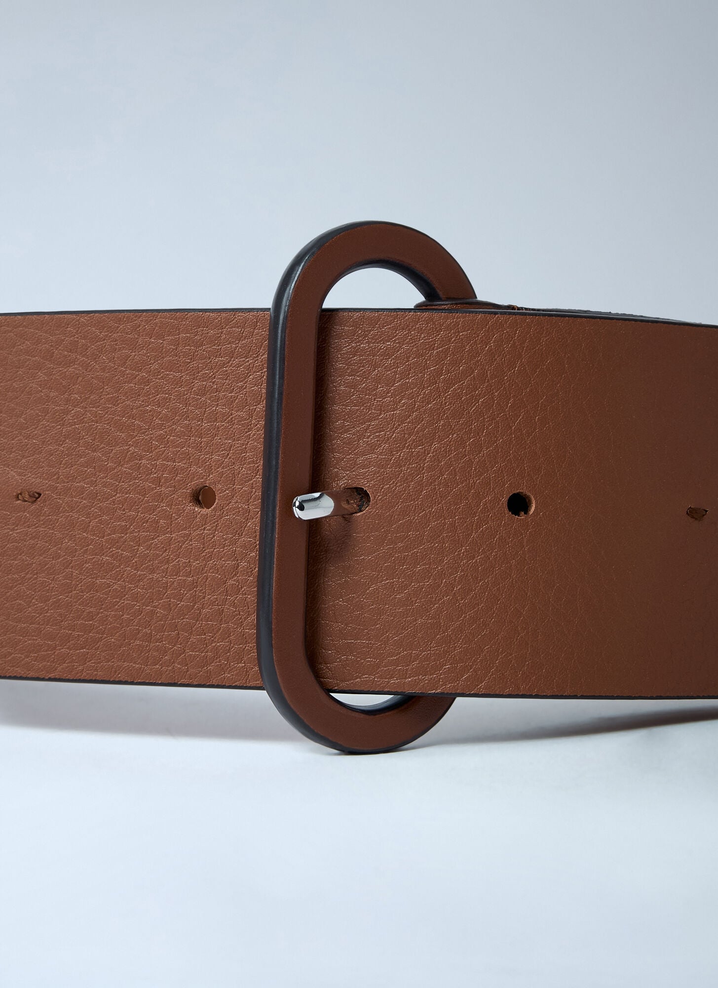  Max Mara Max Mara Leather Belt - Frau Gürtel Brown S 