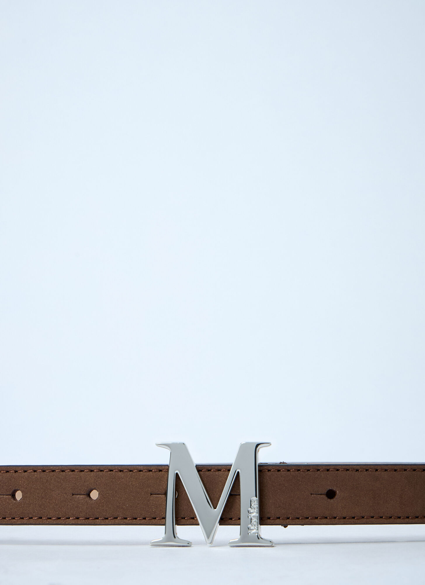  Max Mara Max Mara Leather Belt - Frau Gürtel Dark Brown S 