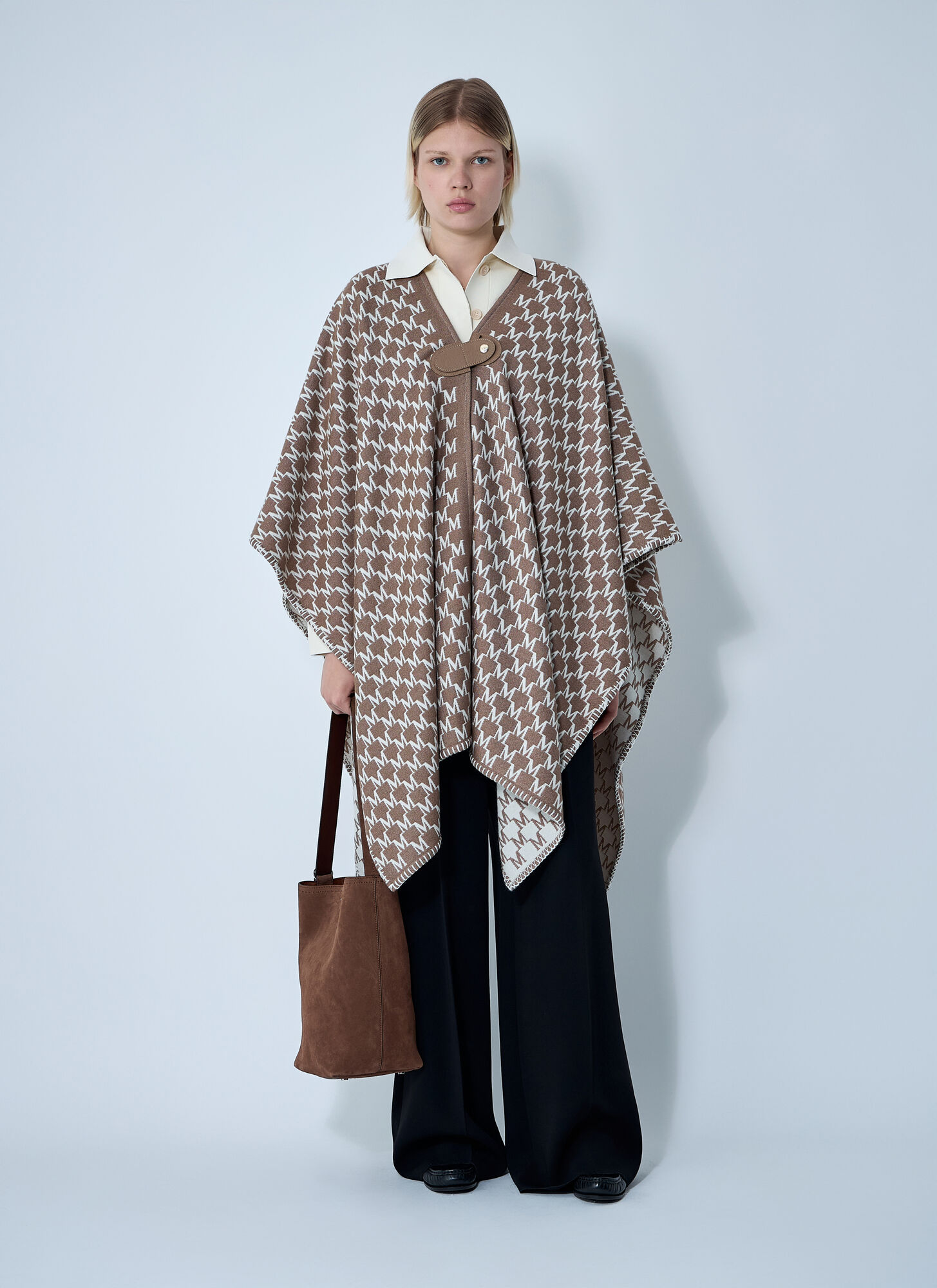  Max Mara Max Mara Wool-blend Scarf - Woman Jackets Brown One Size 