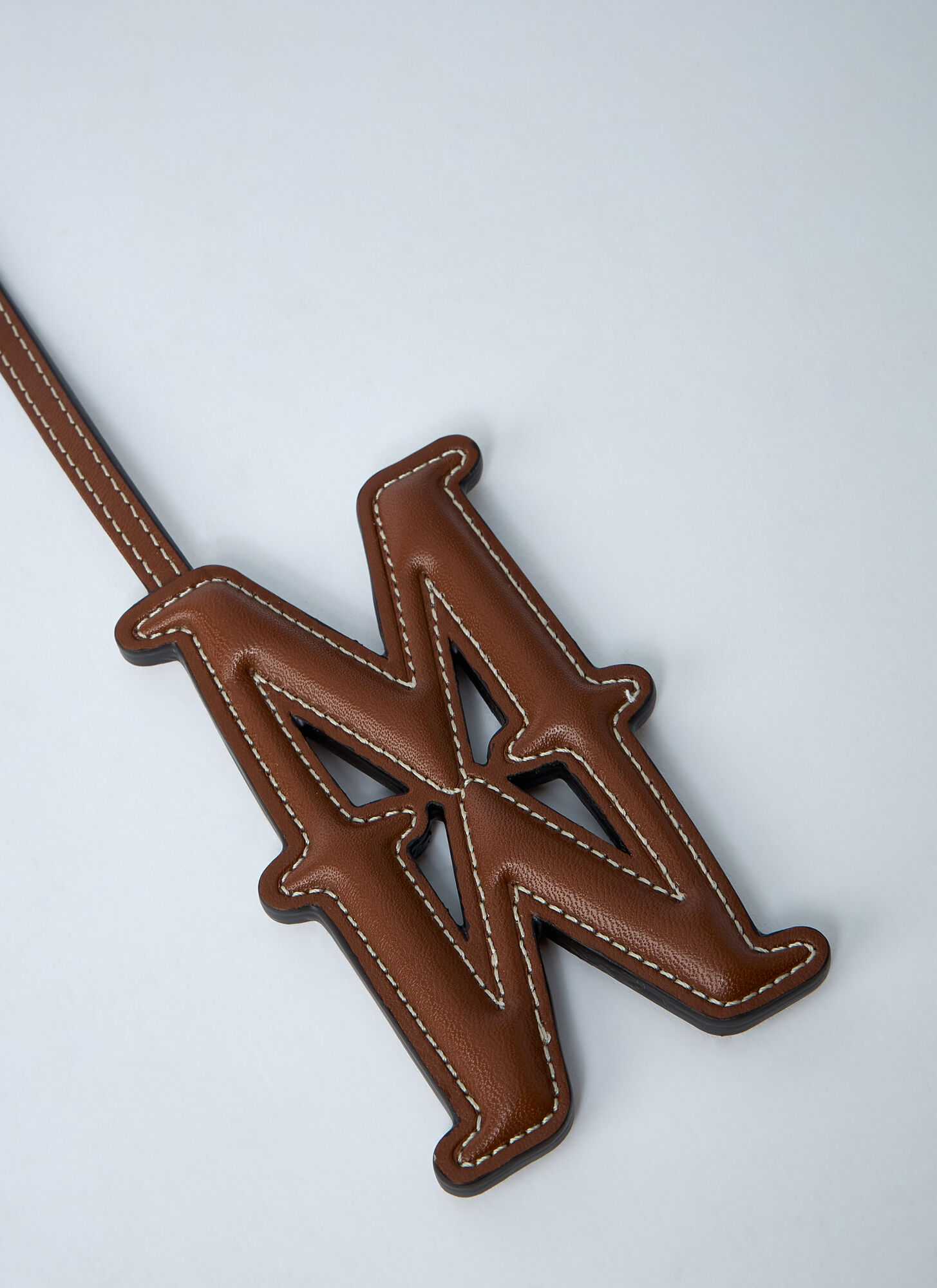  Max Mara Max Mara Logo Embossed Leather Keyring - Frau Schlüsselringe Brown One Size 