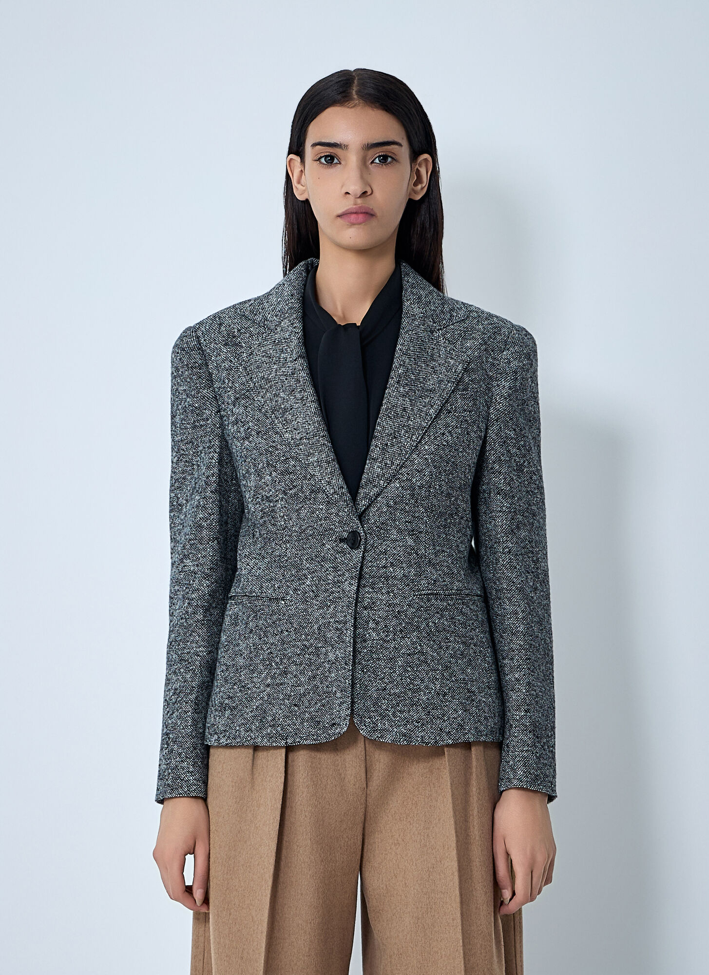 Max Mara Women's Grey Single-Breasted Blazer - Woman Blazers It - 38