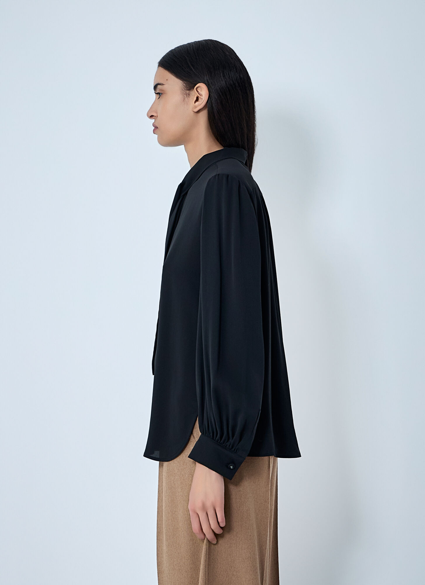  Max Mara Max Mara Silk Shirt - Frau Hemden Black It - 40 