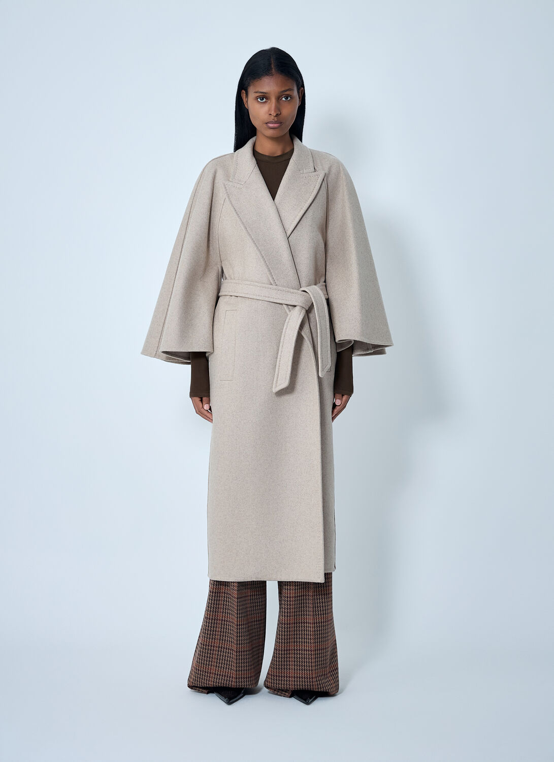 Max Mara Long Cashmere Coat - Woman Coats Beige It - 38