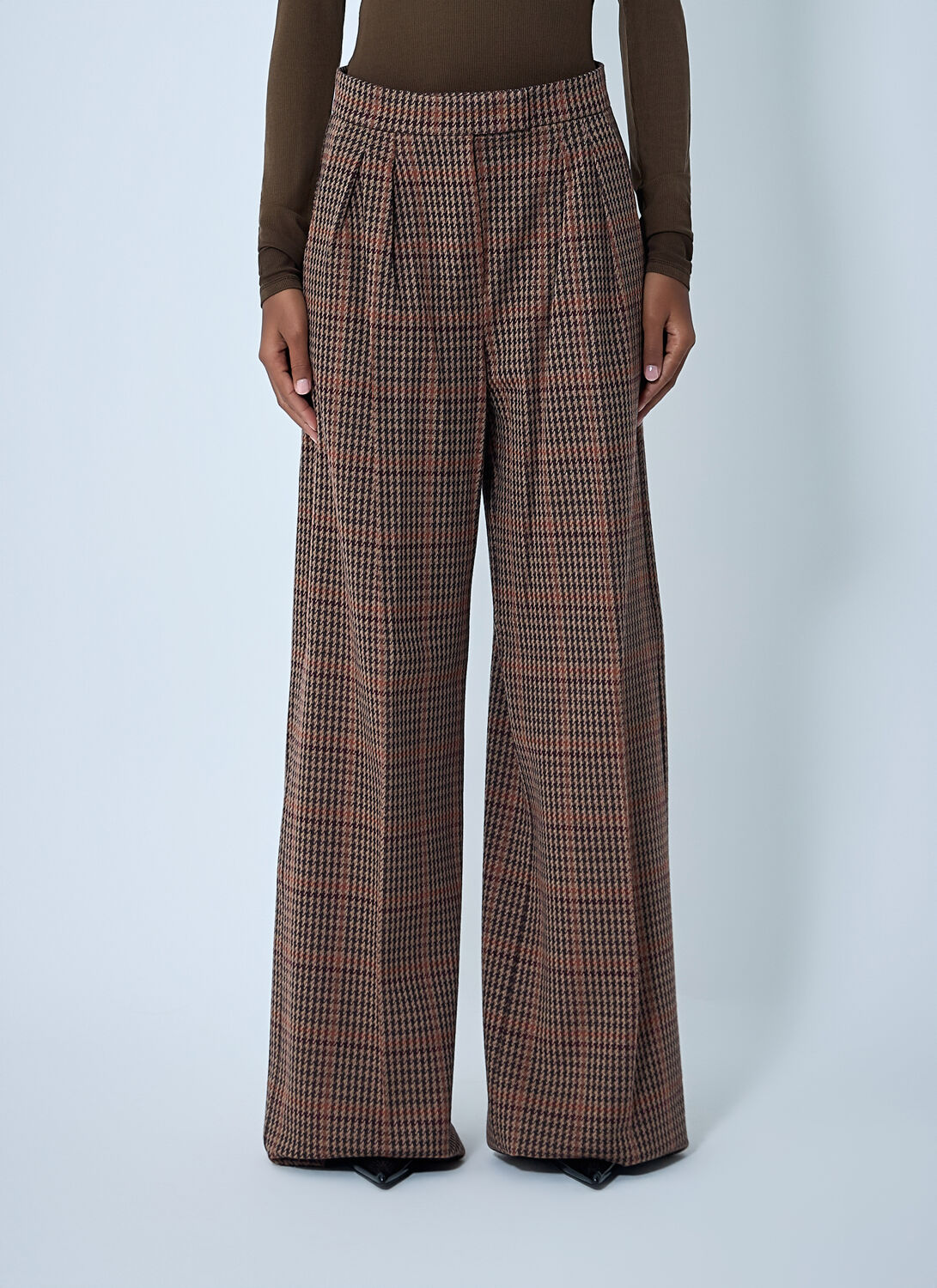 Max Mara Tailored Wool-blend Pants - Woman Pants Brown It - 40