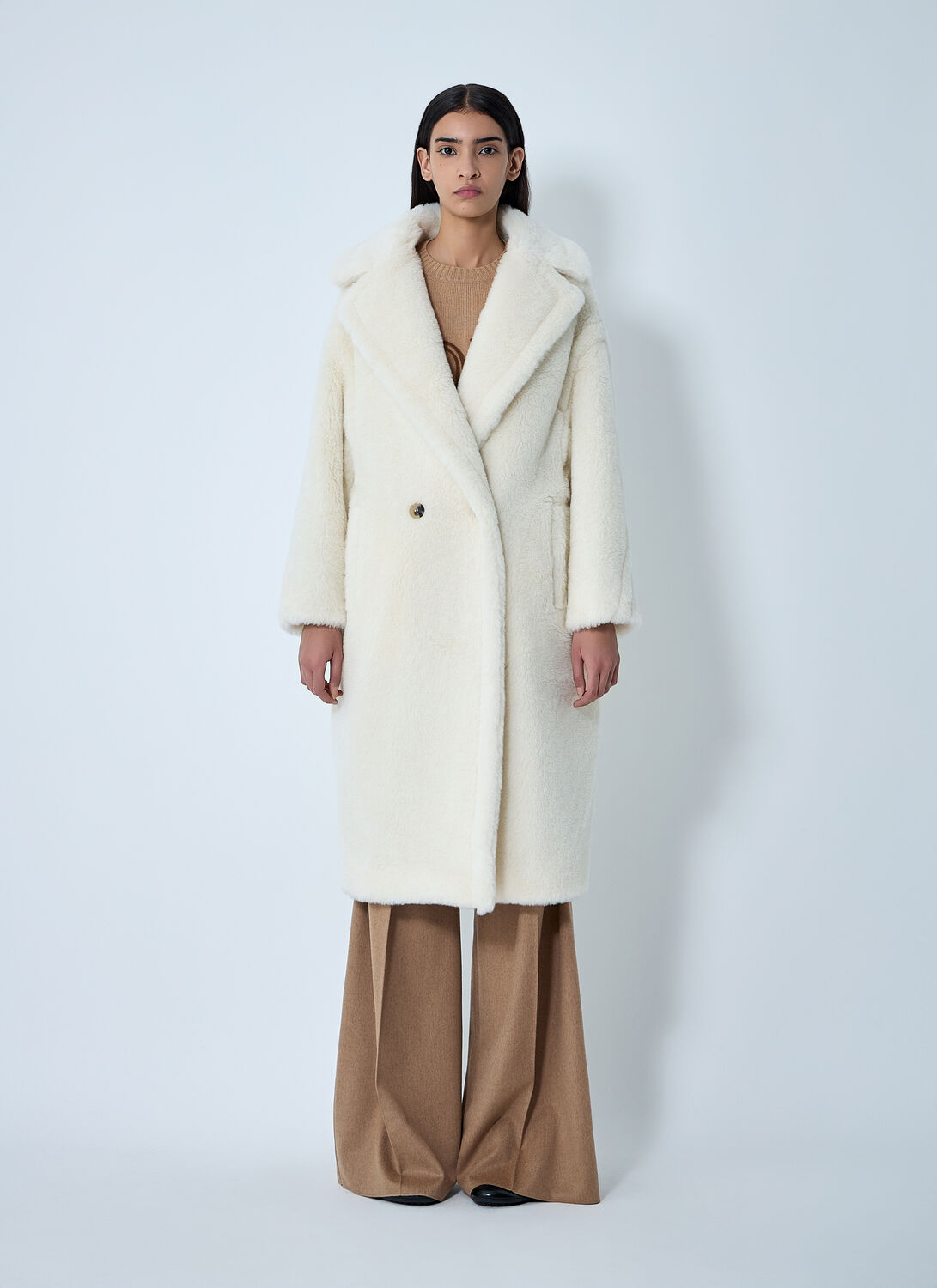 Max Mara Tedgirl Coat In White