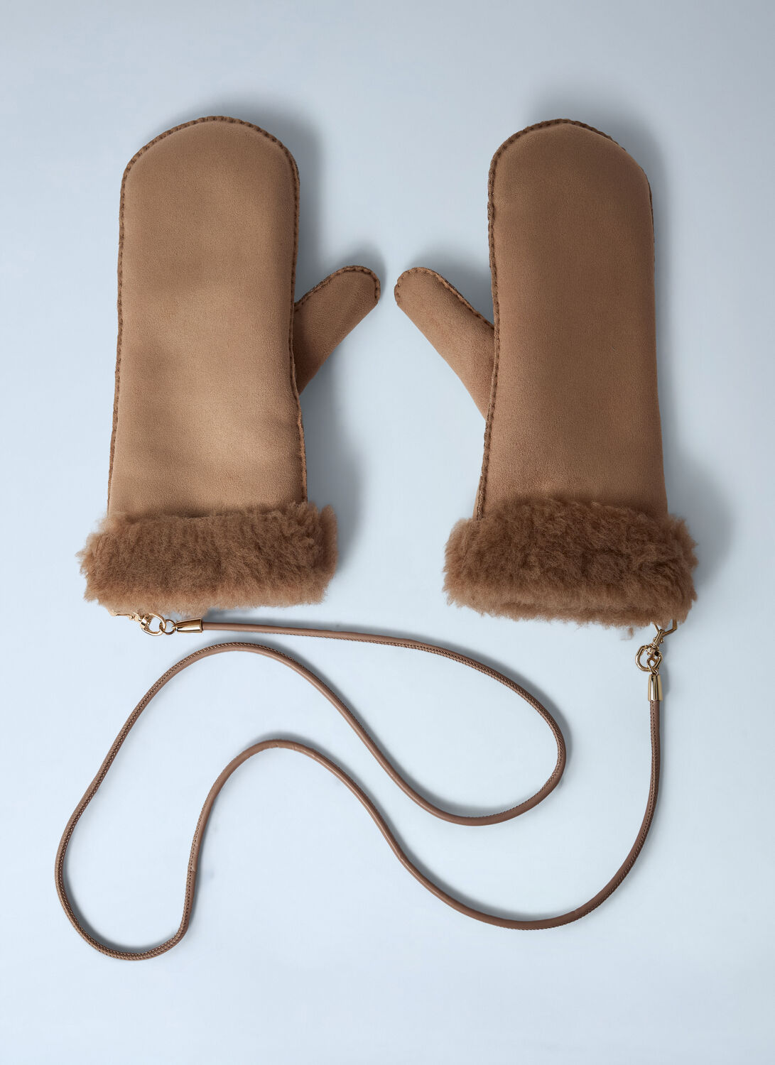 Max Mara Sand Gloves - Woman Gloves Camel S - M