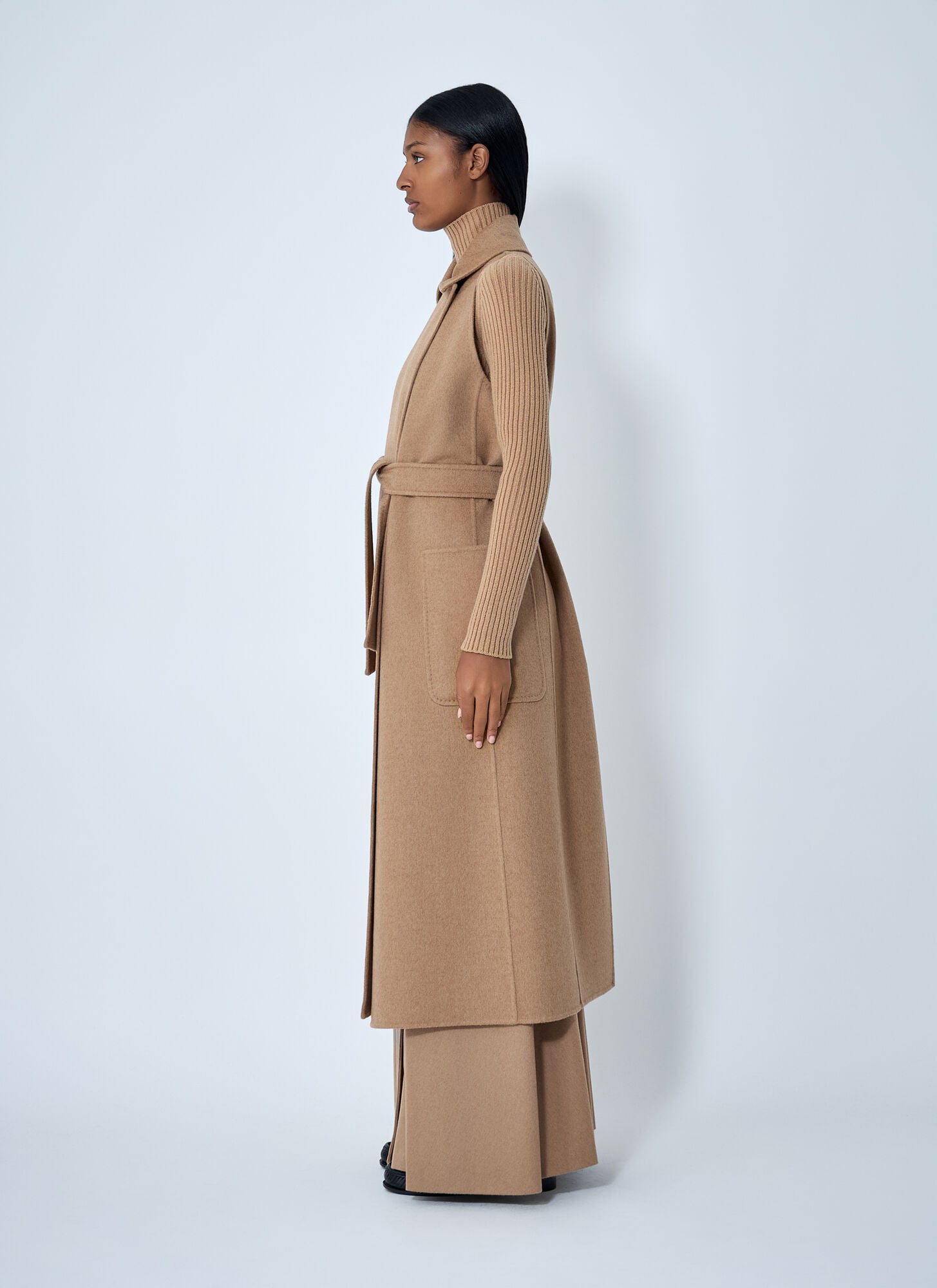  Max Mara Max Mara Tailored Maxi Waistcoat - Frau Mäntel Camel It - 40 