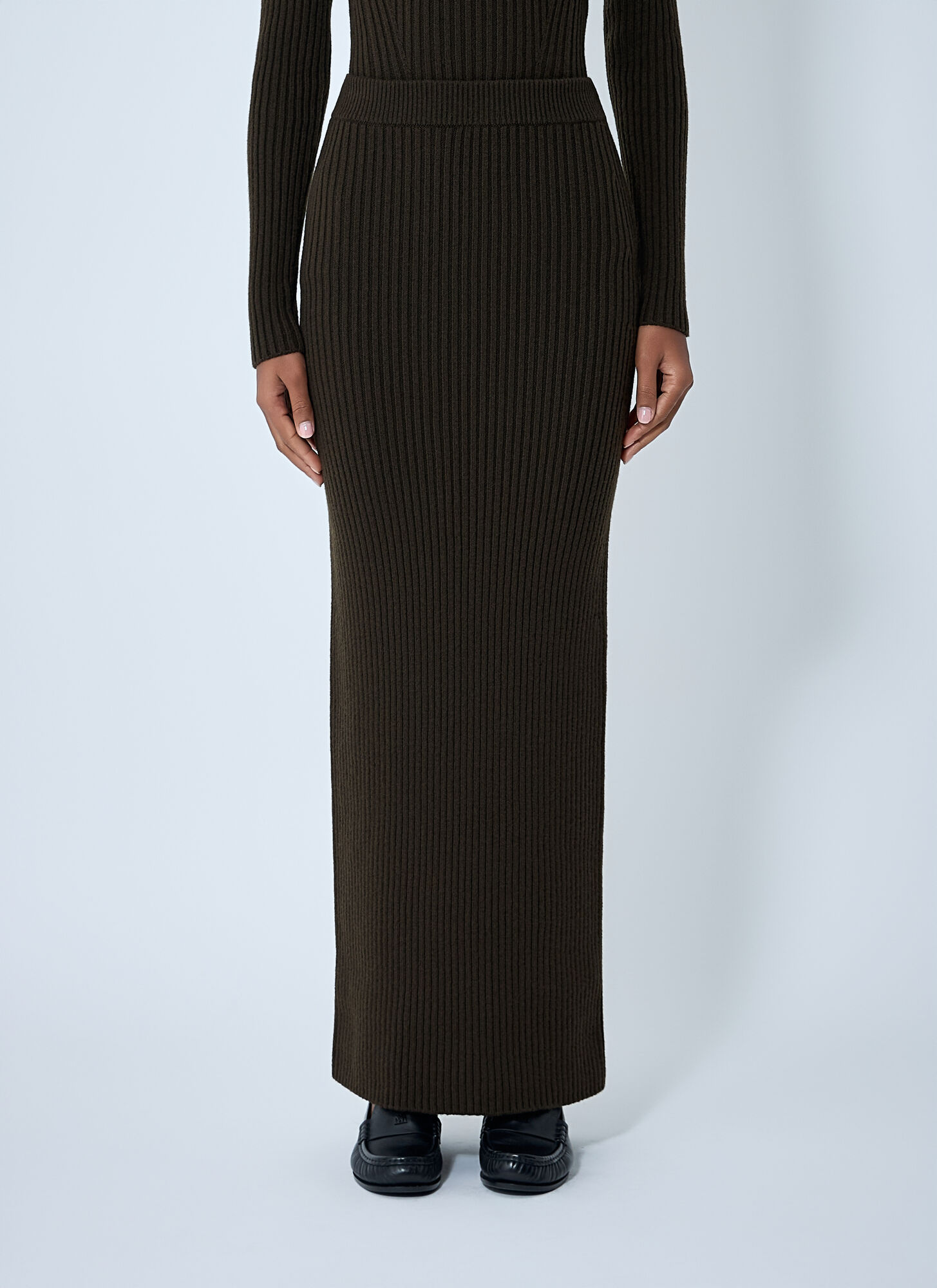 Max Mara Knit Midi Skirt In Green