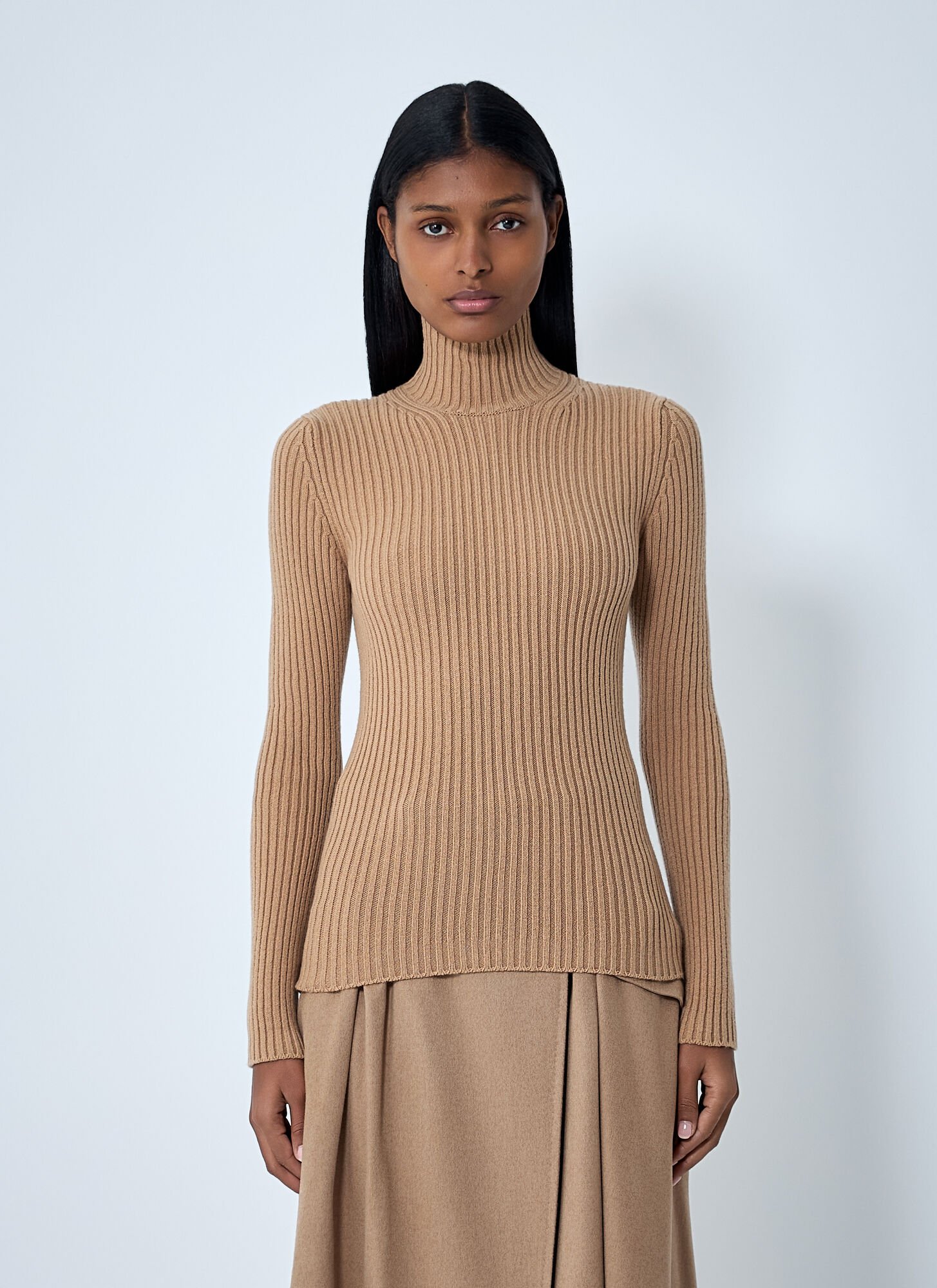 Max Mara Turtleneck Sweater In Neutral