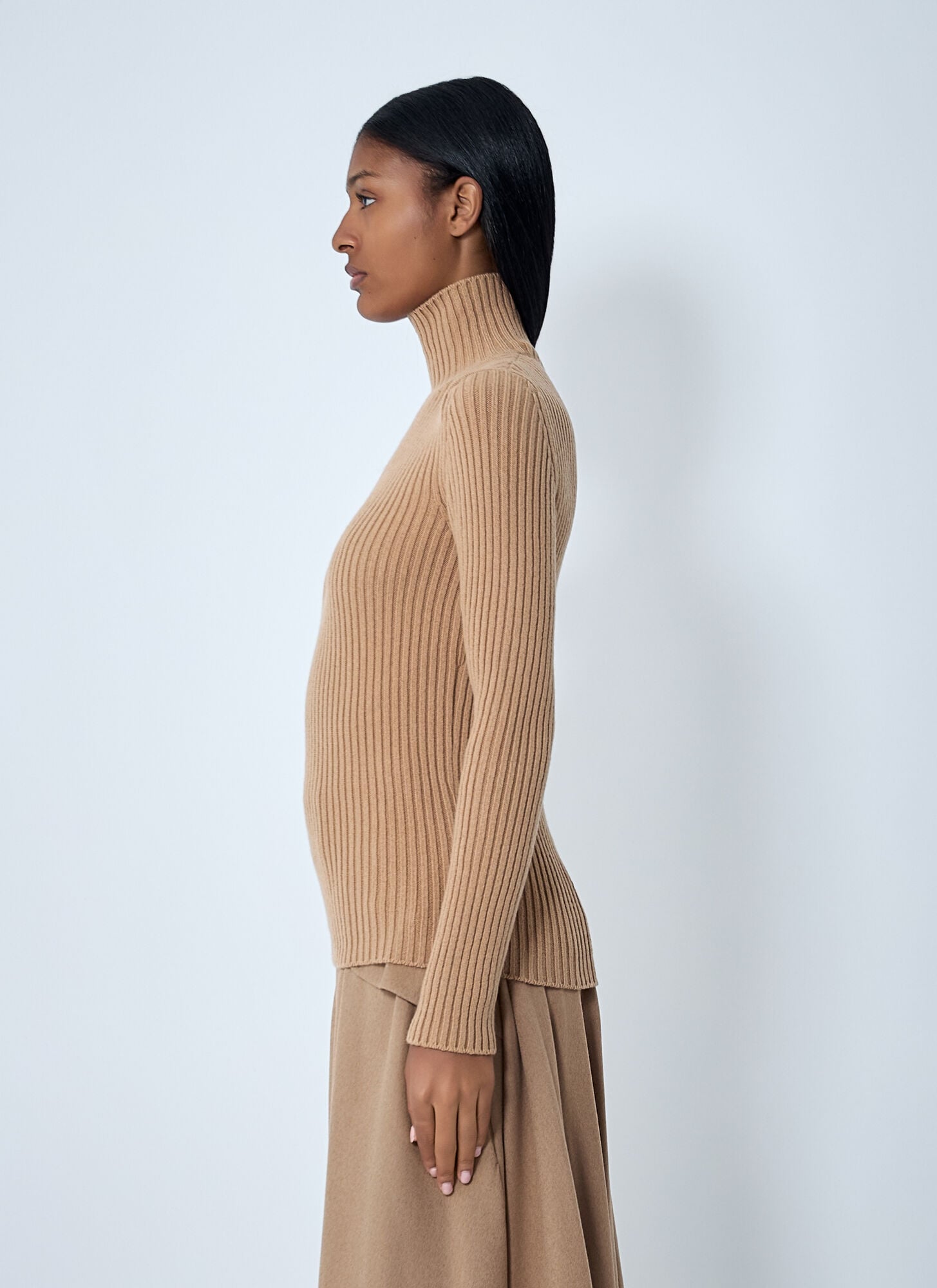  Max Mara Max Mara Turtleneck Sweater - Frau Strick Camel M 