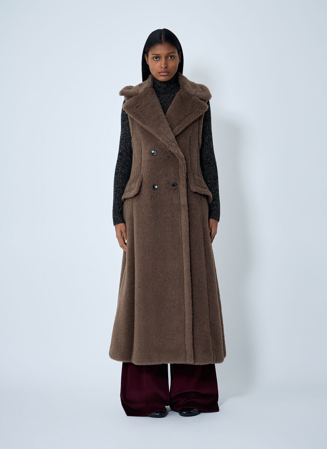 Max Mara Double-breasted Gilet - Woman Coats Brown It - 42