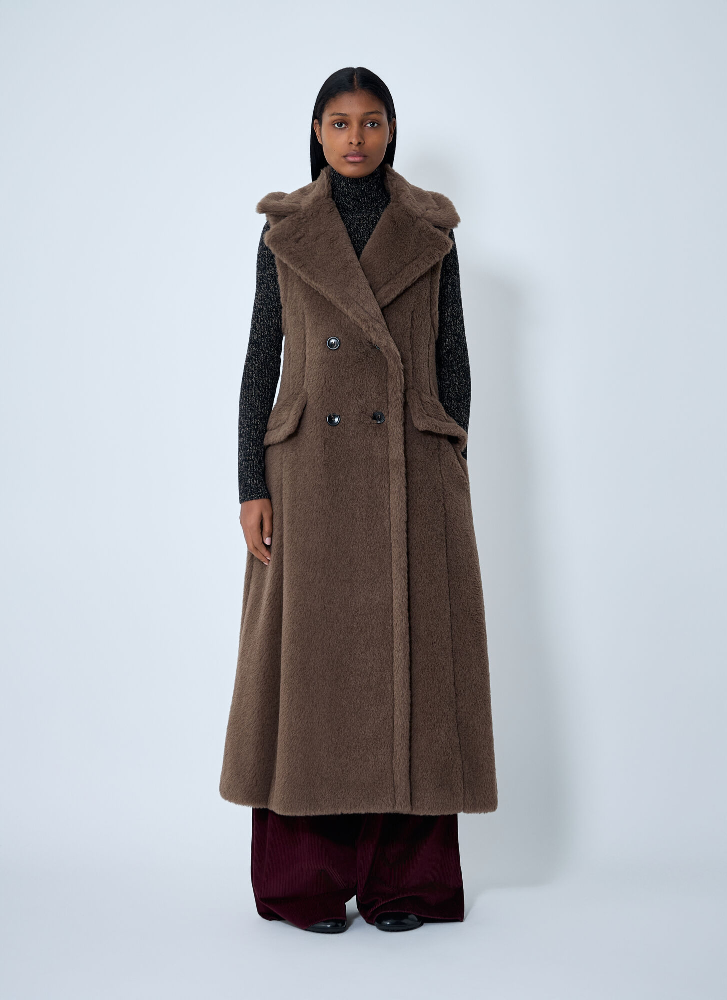  Max Mara Max Mara Double-breasted Gilet - Frau Mäntel Brown It - 38 