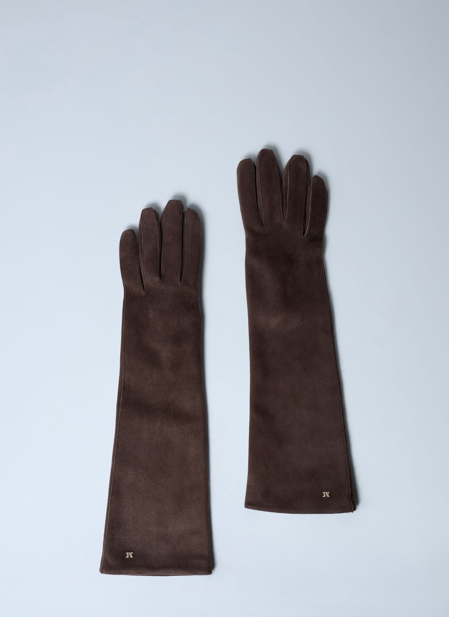 Max Mara Suede Gloves In Brown