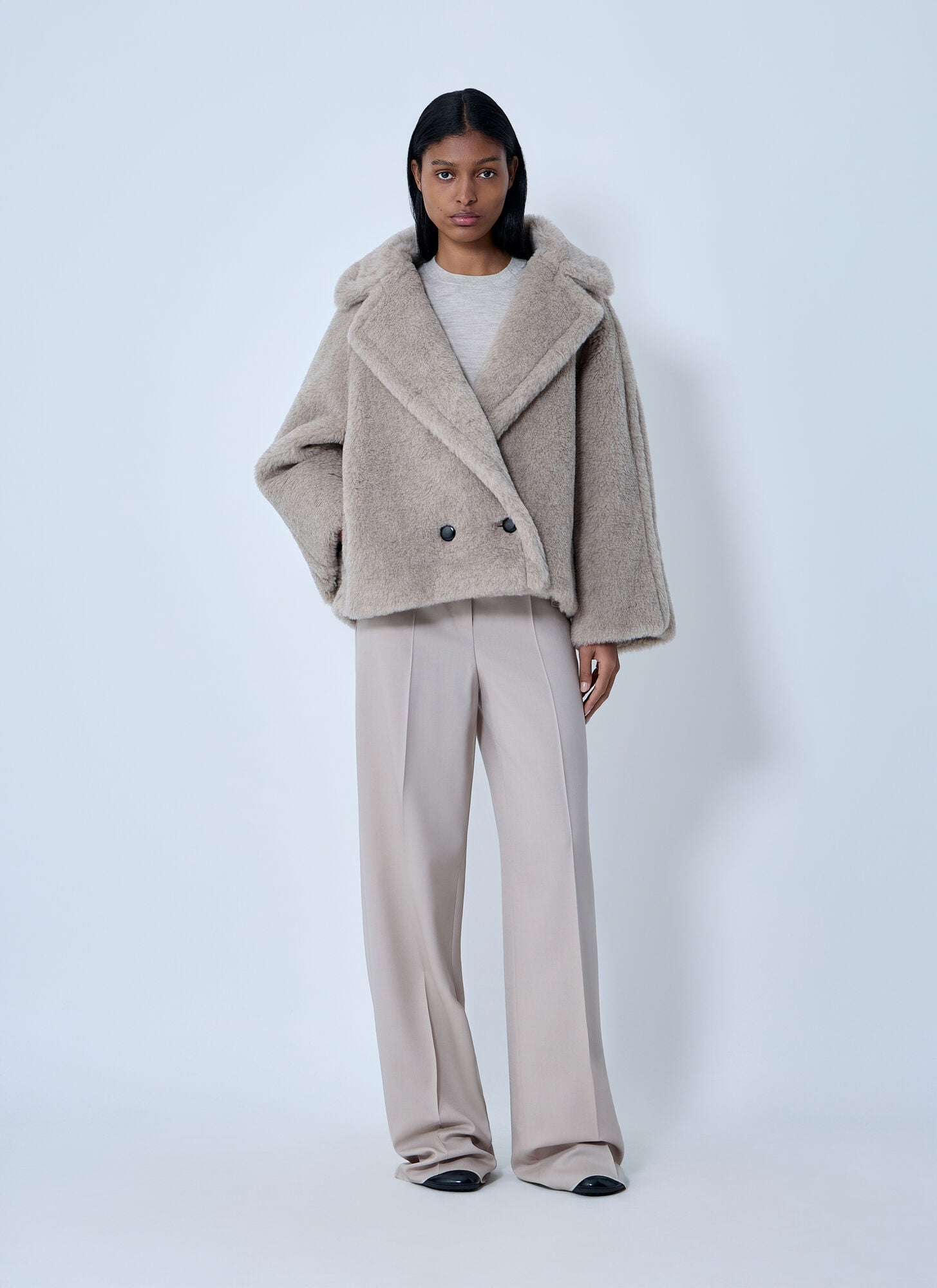  Max Mara Max Mara Boxy Coat - Frau Mäntel Beige It - 40 