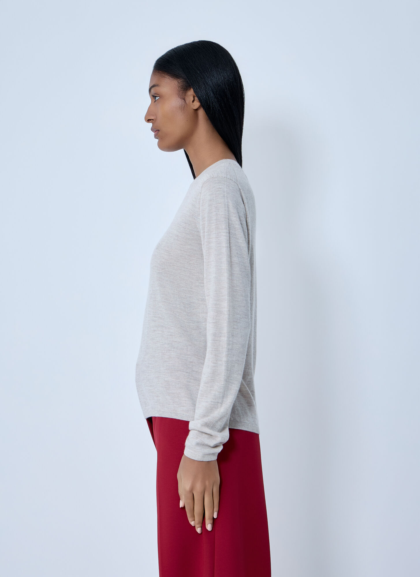  Max Mara Max Mara Cashmere Sweater - Frau Strick Beige M 